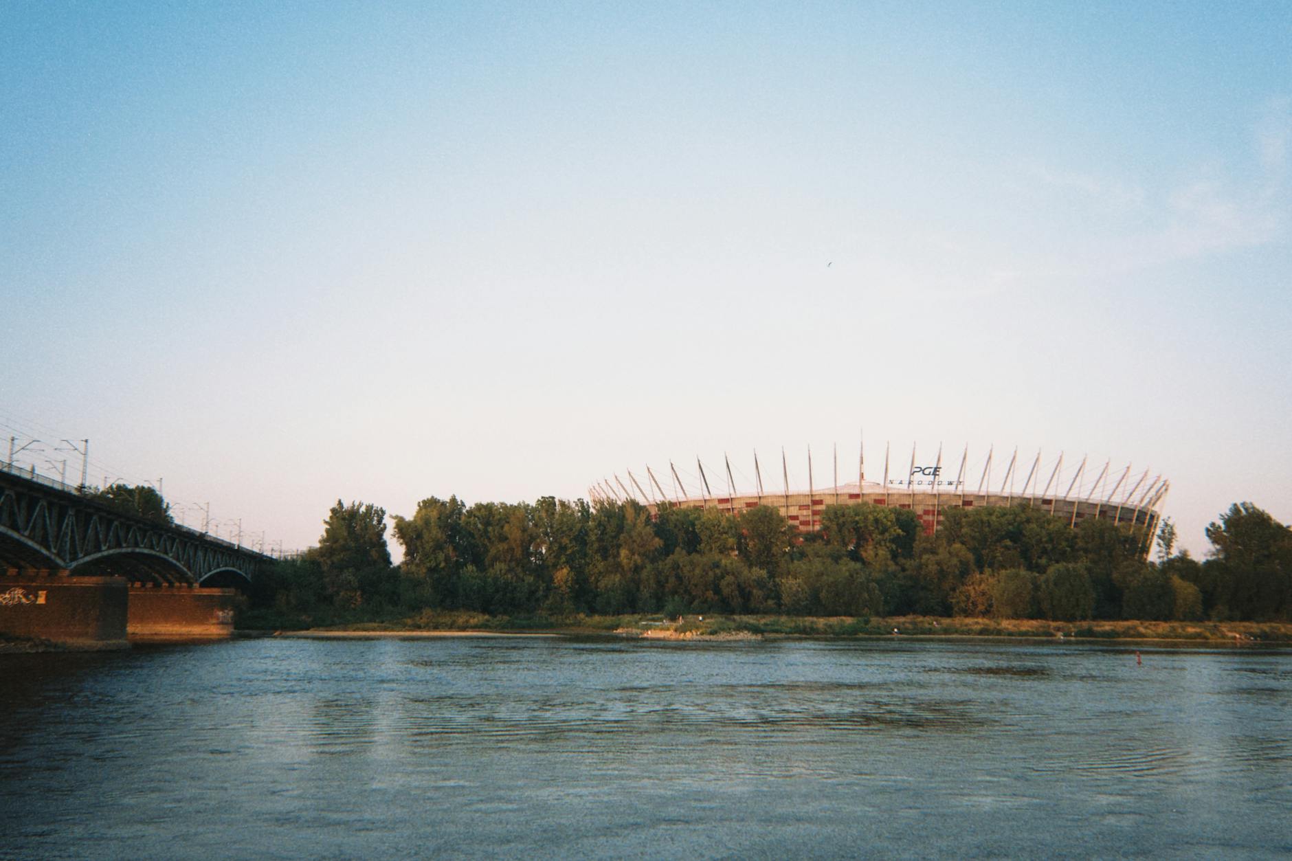 Warsaw river and city setting for outdoor traveler planning.