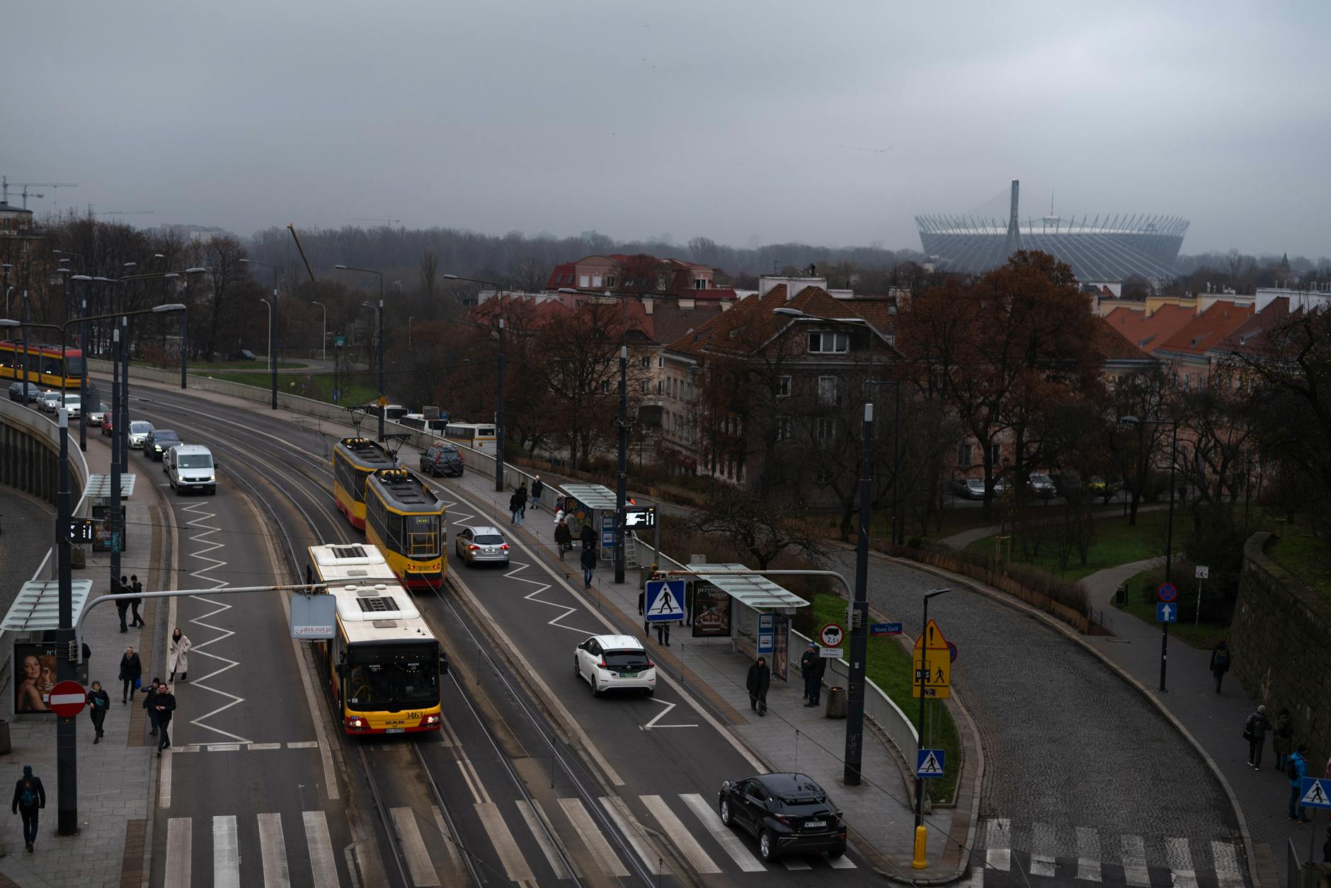 Warsaw tram for budget traveler transport planning.