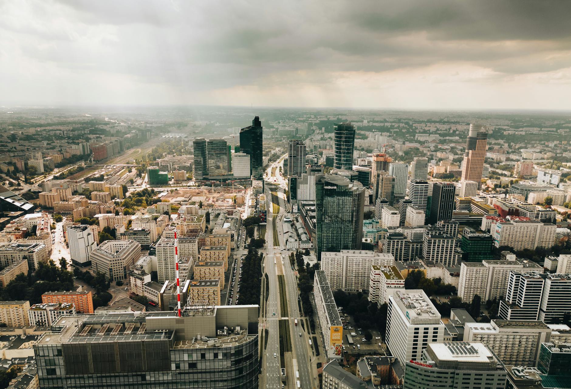 Warsaw skyline for budget traveler report planning.
