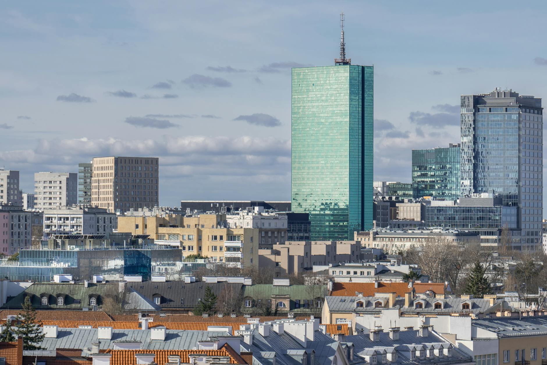 Warsaw city architecture for business visitor travel report planning.