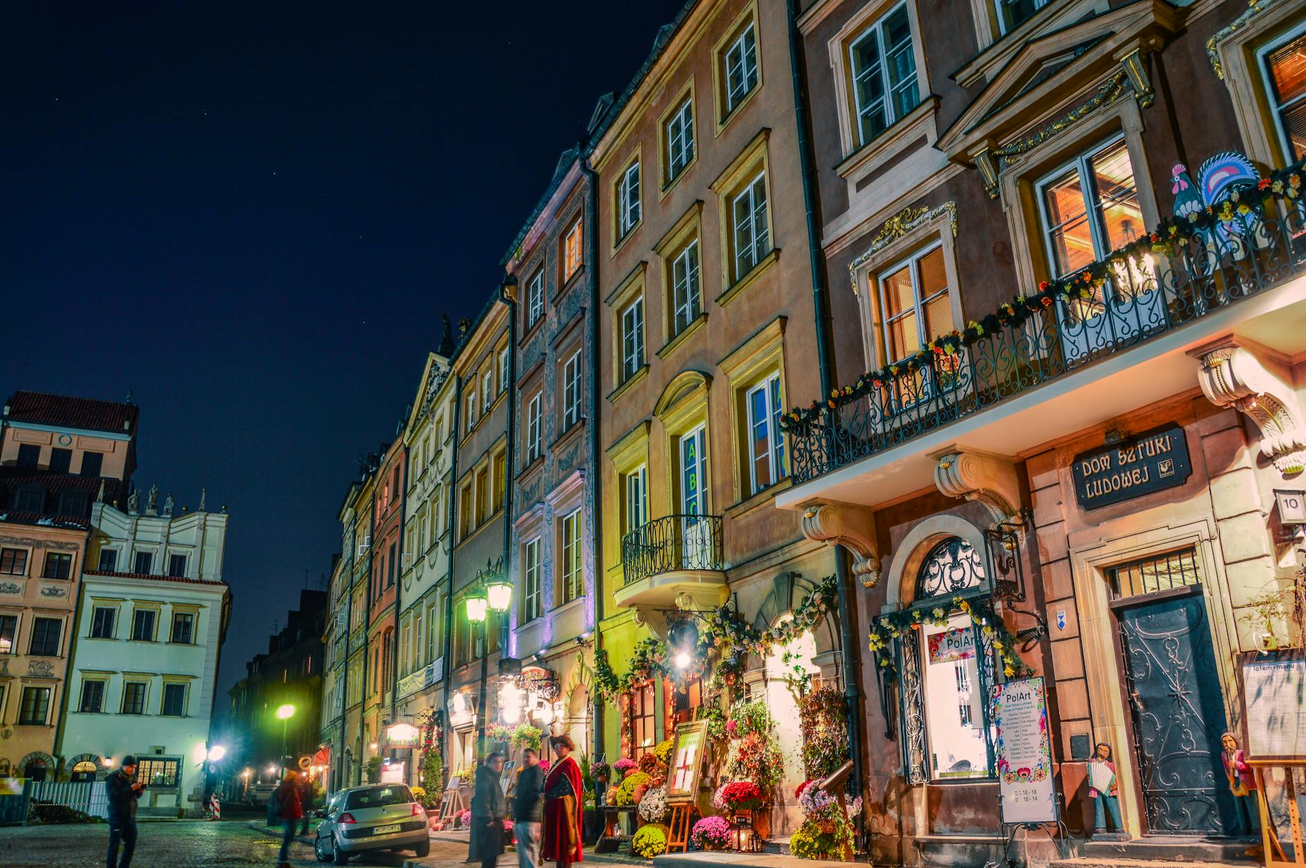 Warsaw old town street setting for older traveler planning.