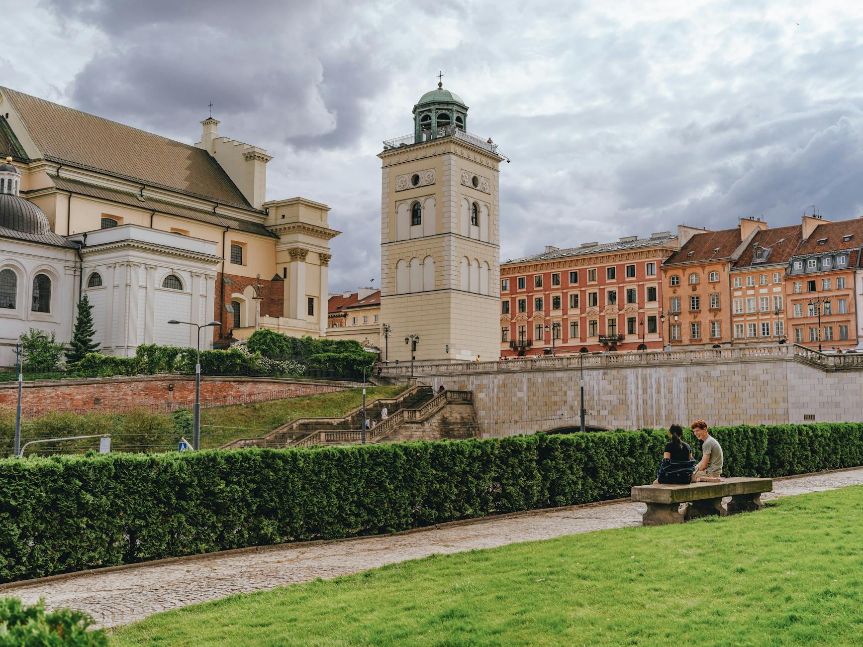 Warsaw historic church area for pilgrimage purpose planning.