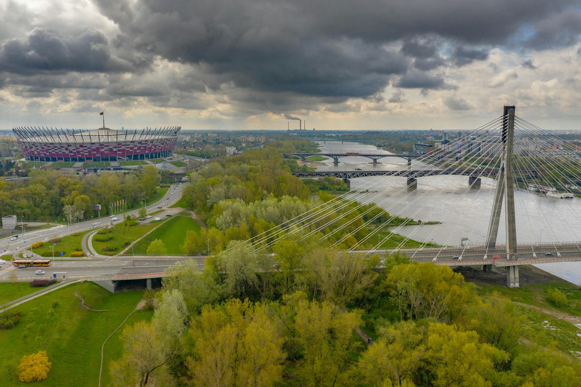 Warsaw riverside and neighborhood setting for repeat leisure routes.