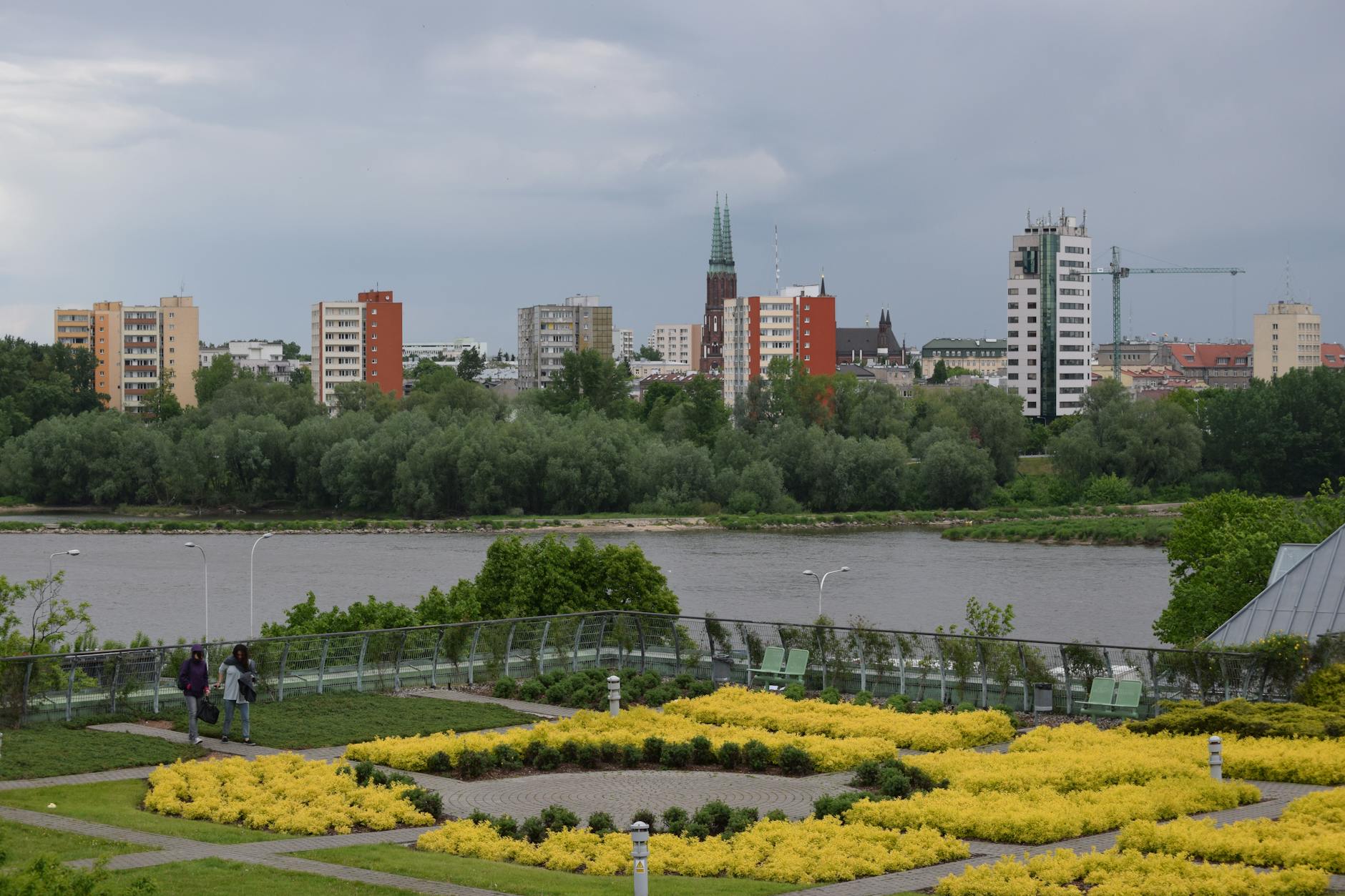 Warsaw Vistula river setting for tourist movement planning.
