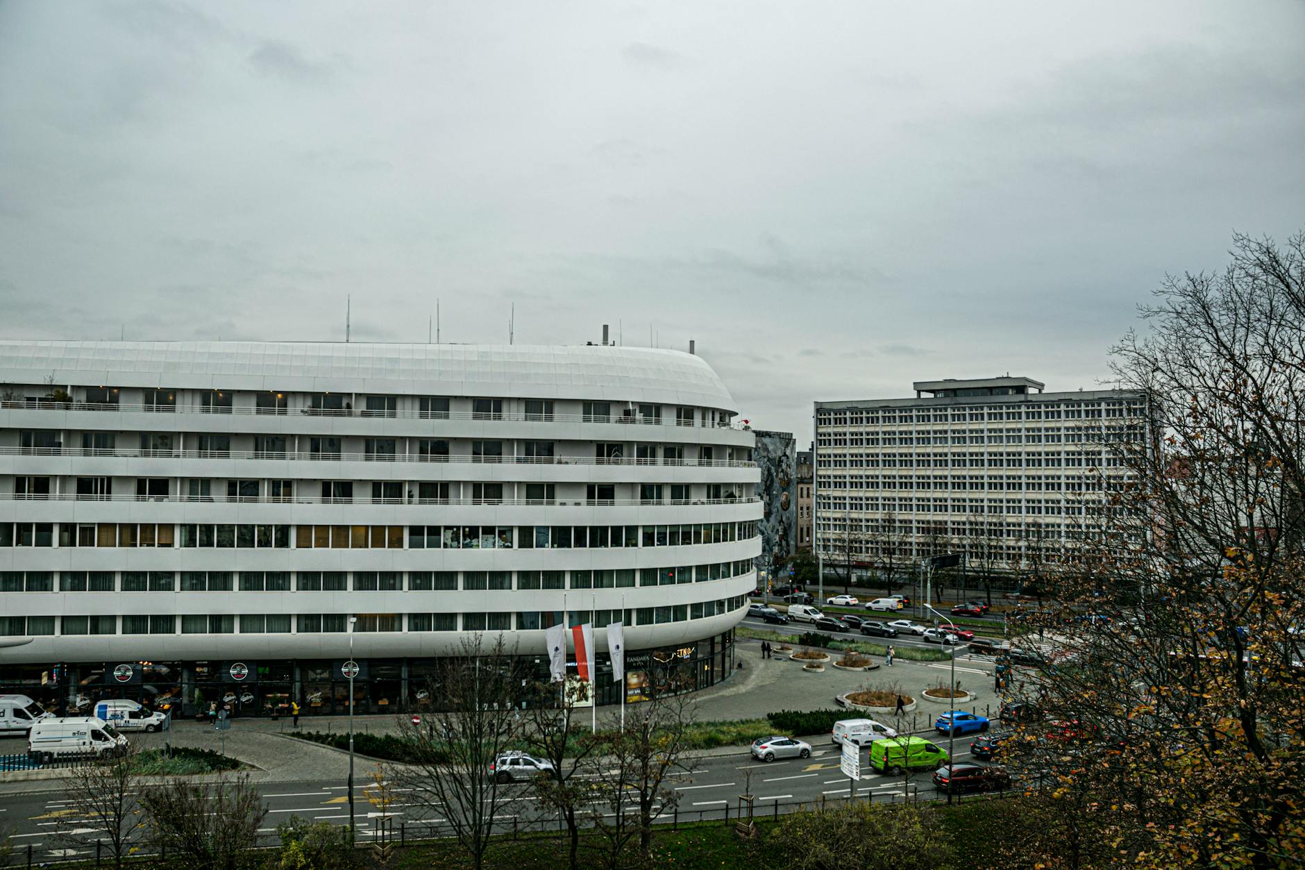 Warsaw hotel and business district for trade-show lodging planning.