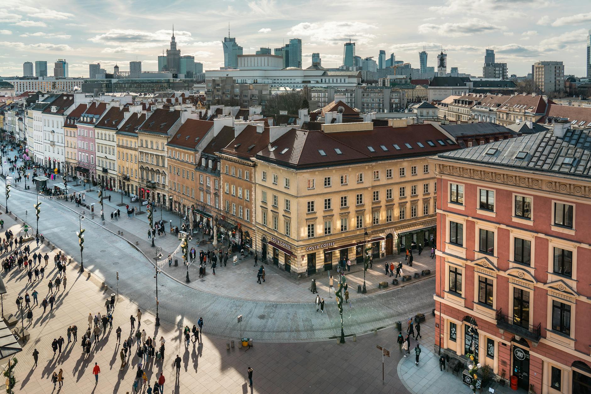 Warsaw city center for medical-constraint travel planning.