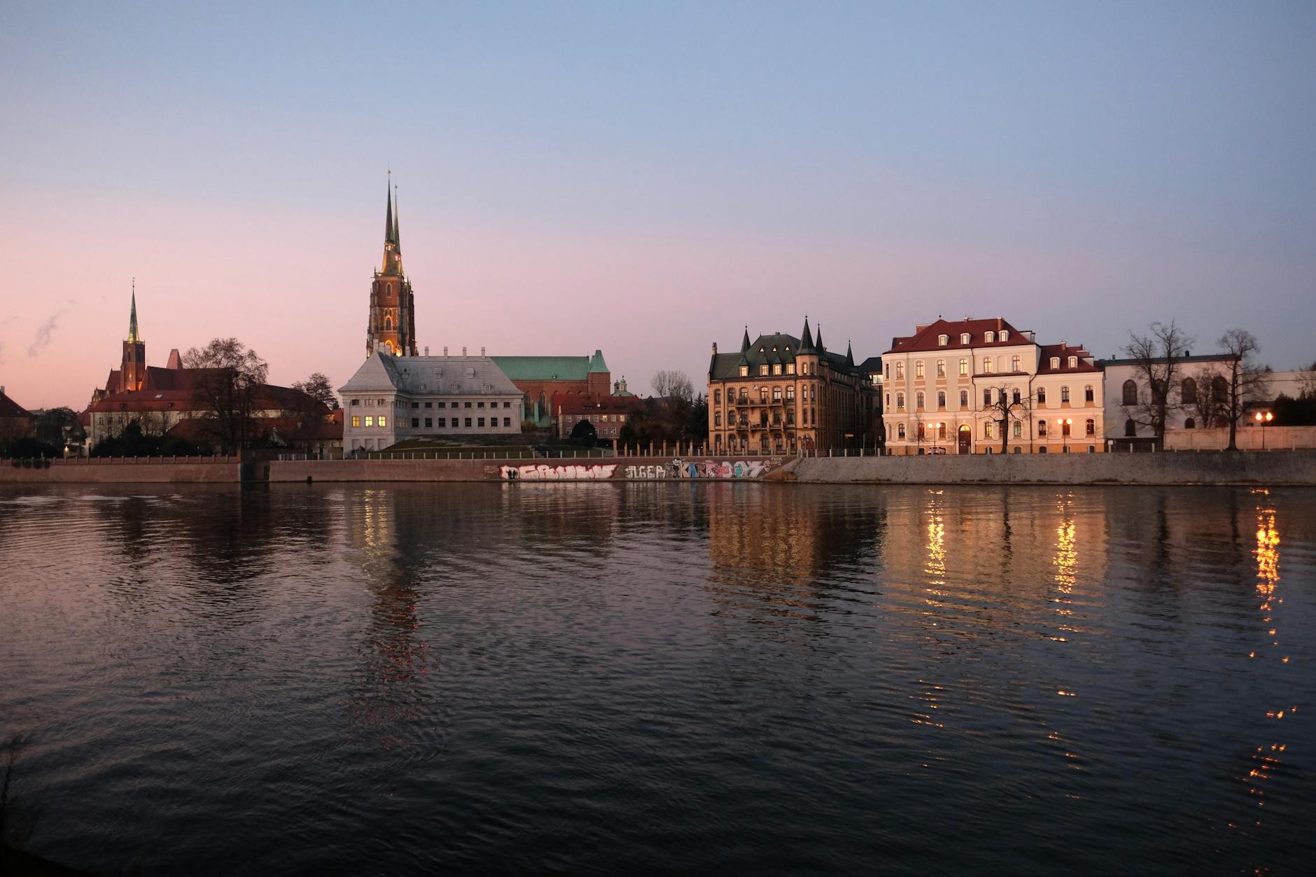 Wroclaw evening city setting for academic conference free-time planning.