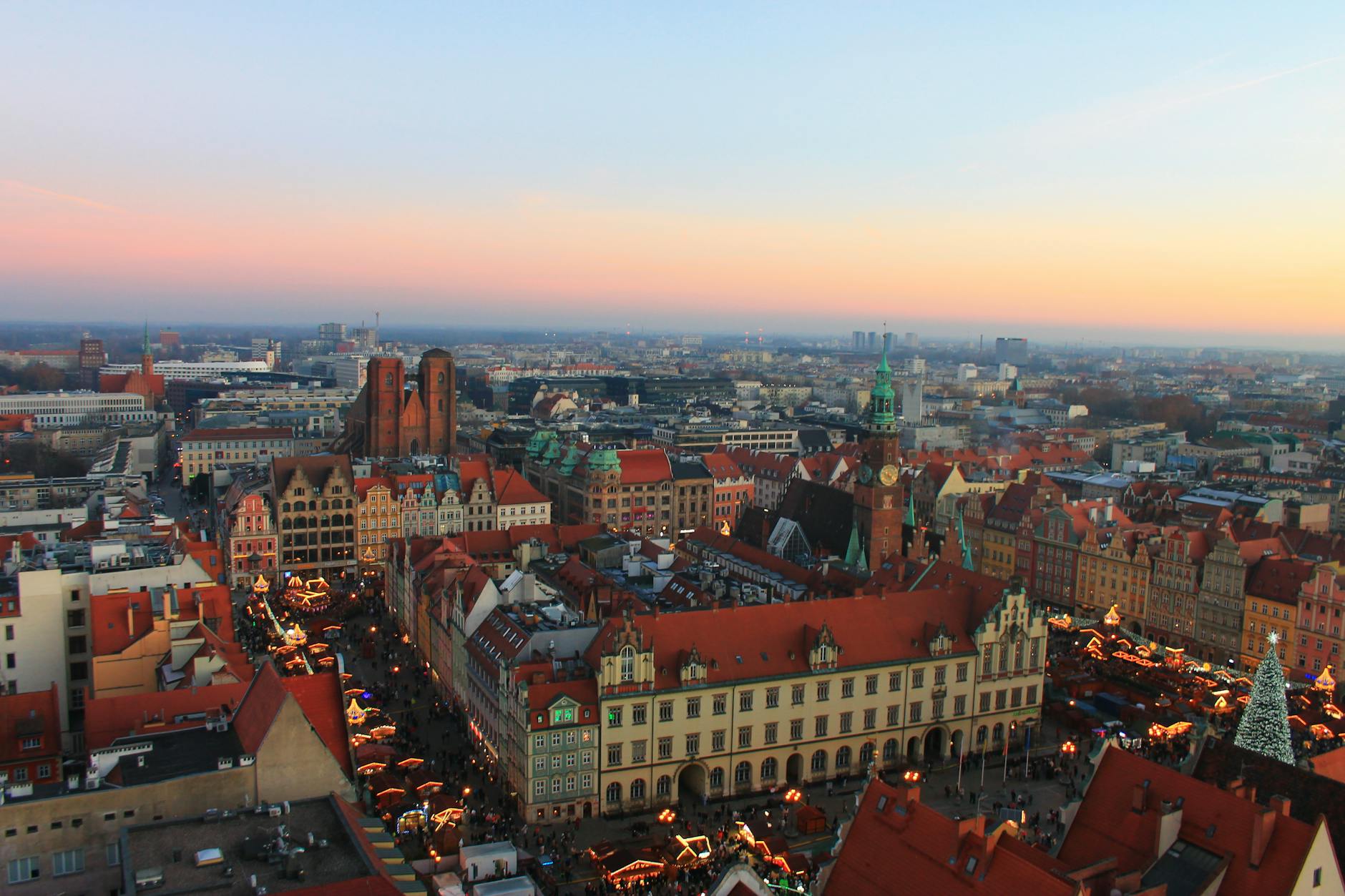 Wroclaw city view for budget traveler report planning.
