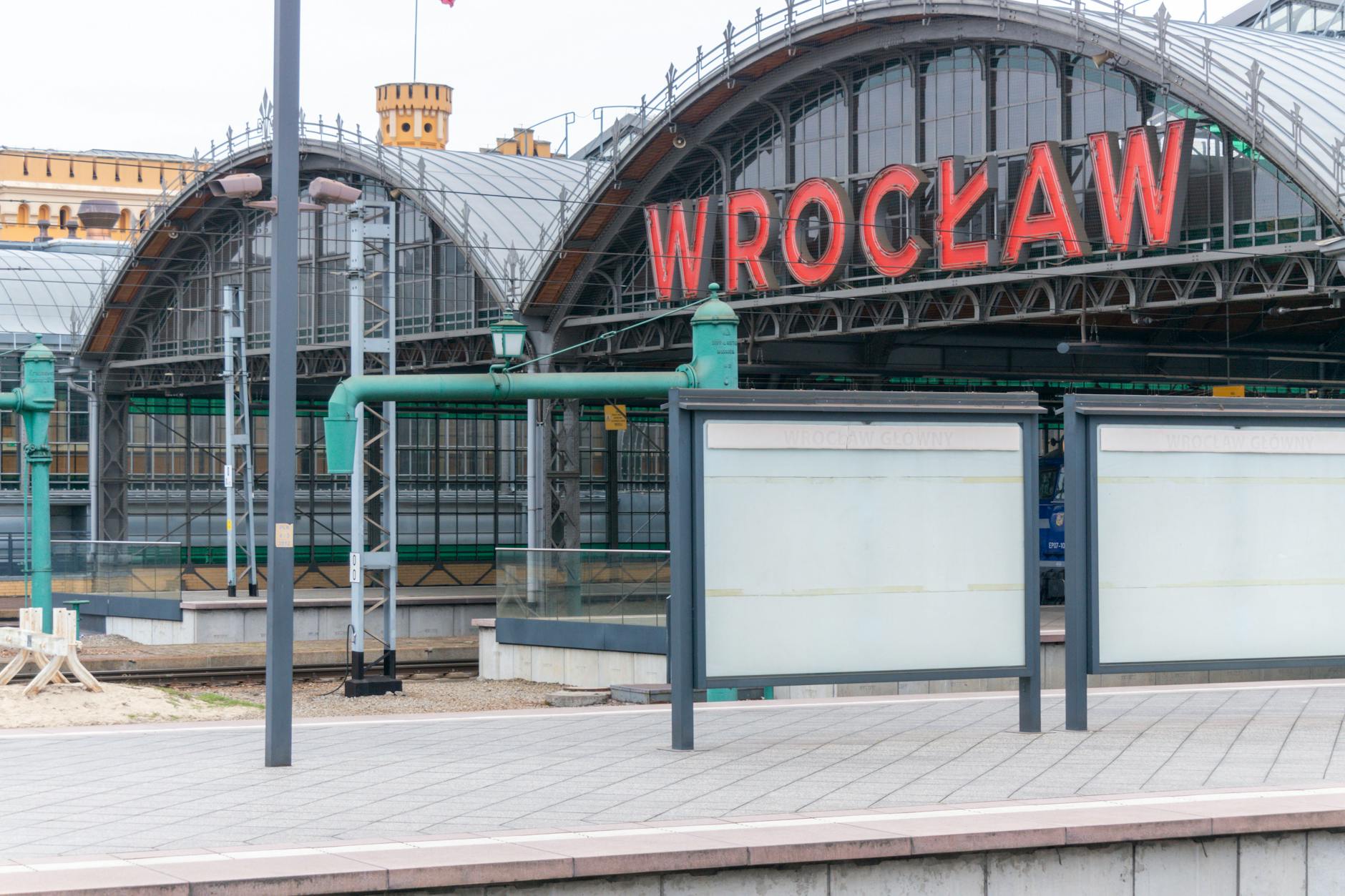 Wroclaw train and arrival setting for conference attendee planning.