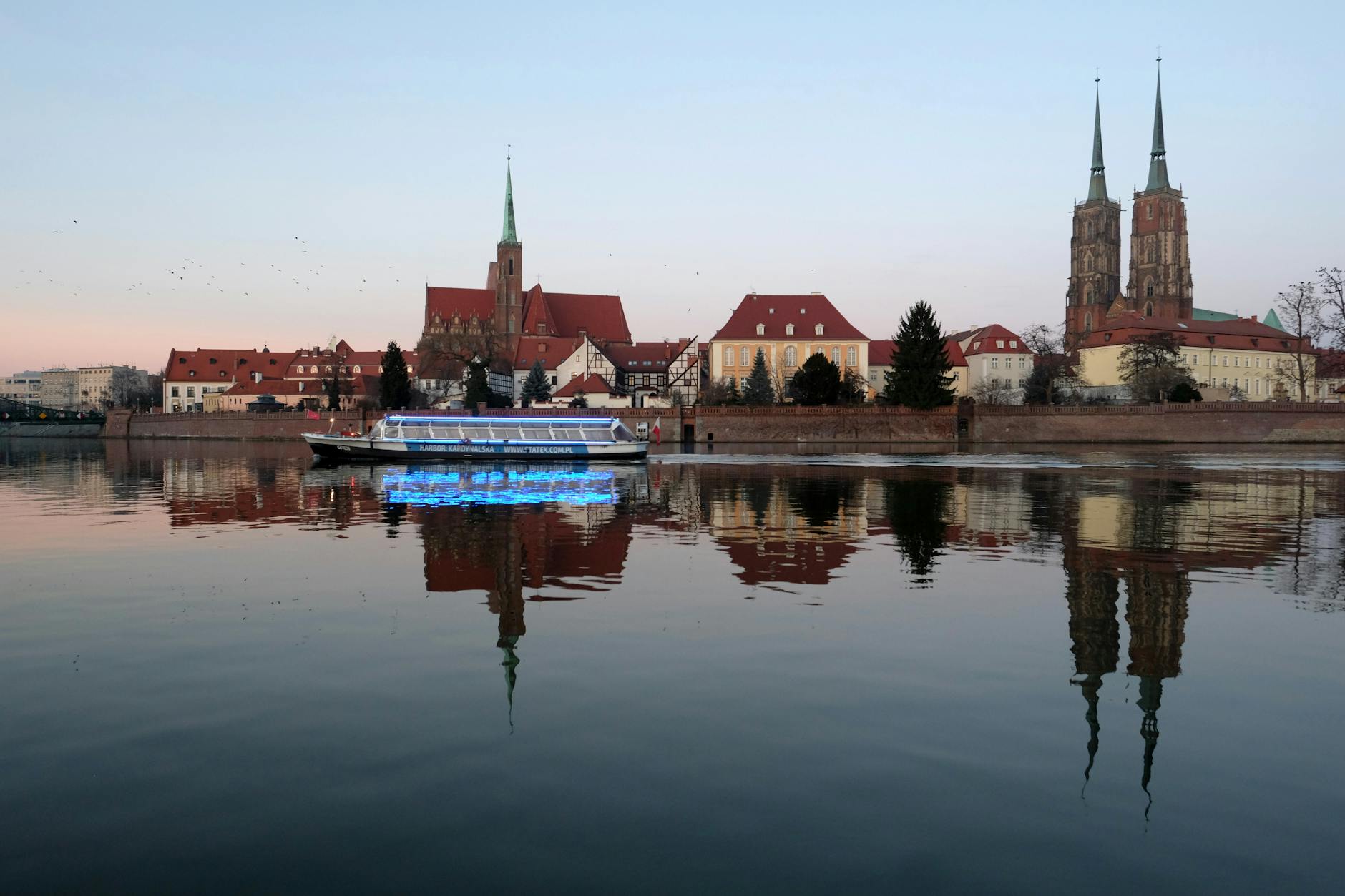 Wroclaw skyline for conference attendee report planning.