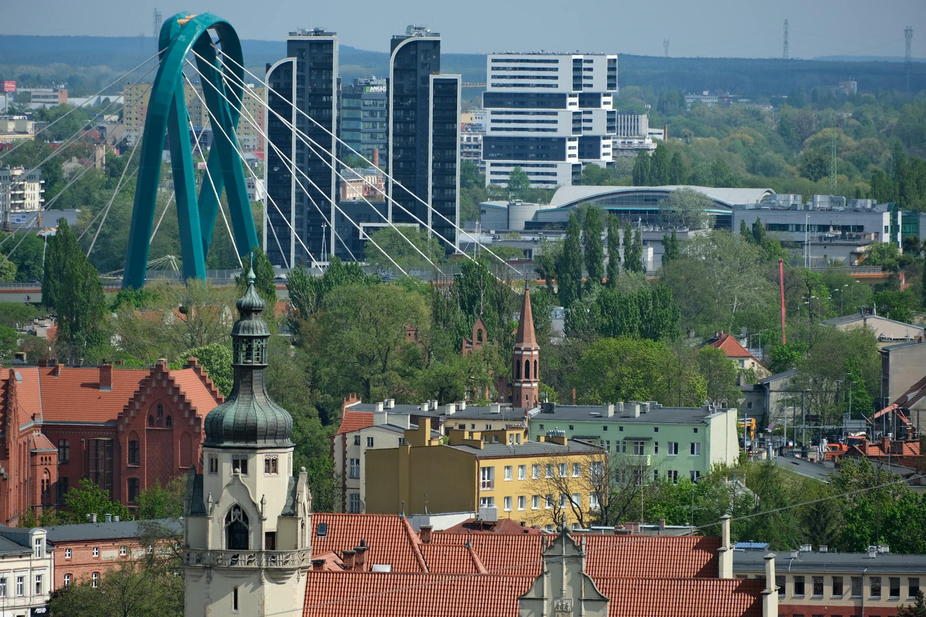 Wroclaw skyline for consultant travel report planning.