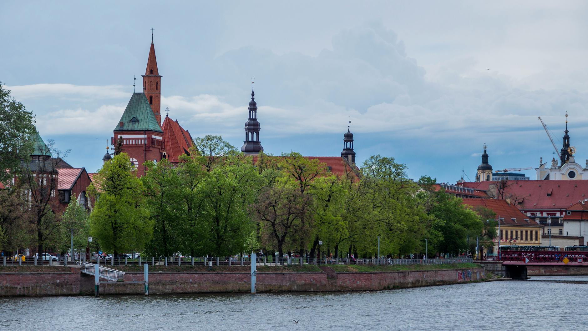 Wroclaw skyline for content creator travel report planning.