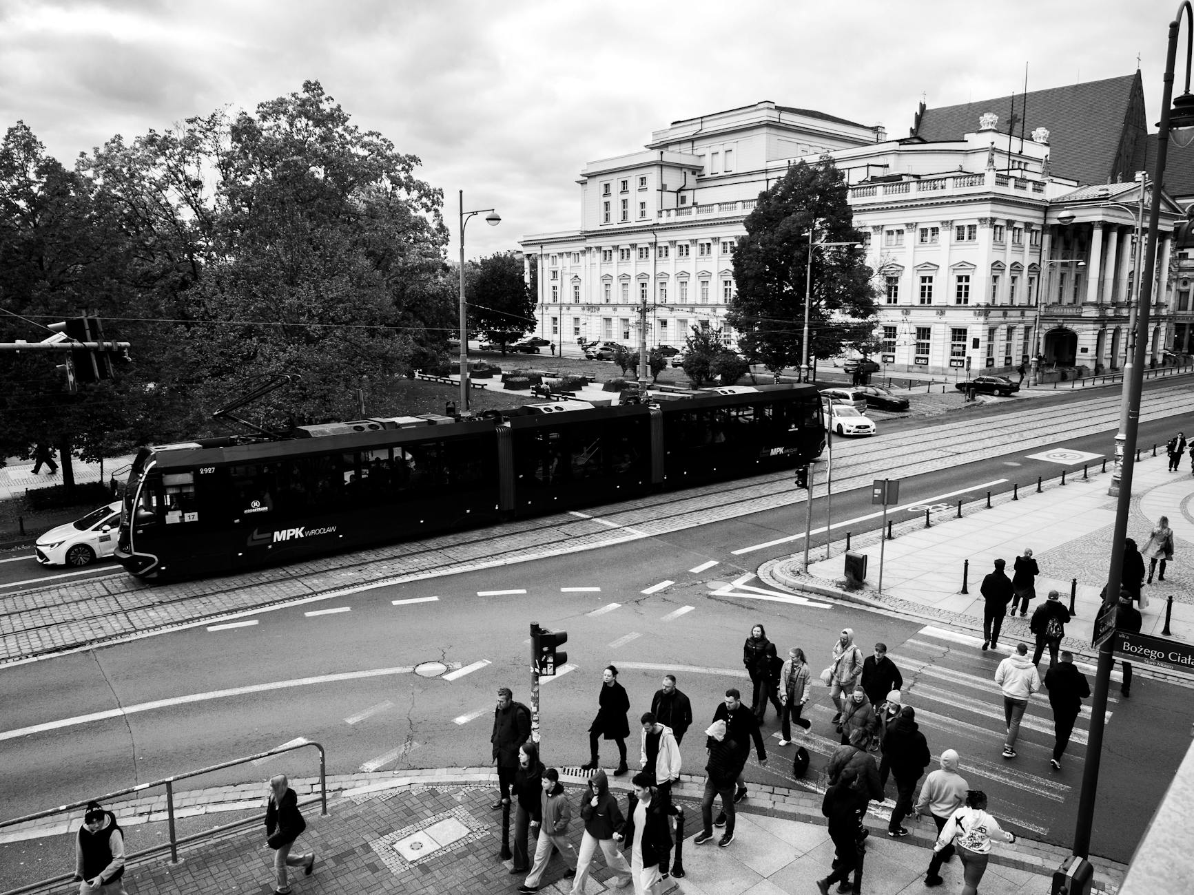 Wroclaw tram and street setting for creator access planning.