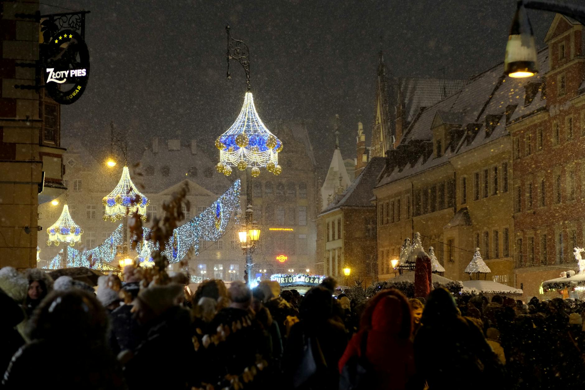 Wroclaw evening old town for luxury night planning.
