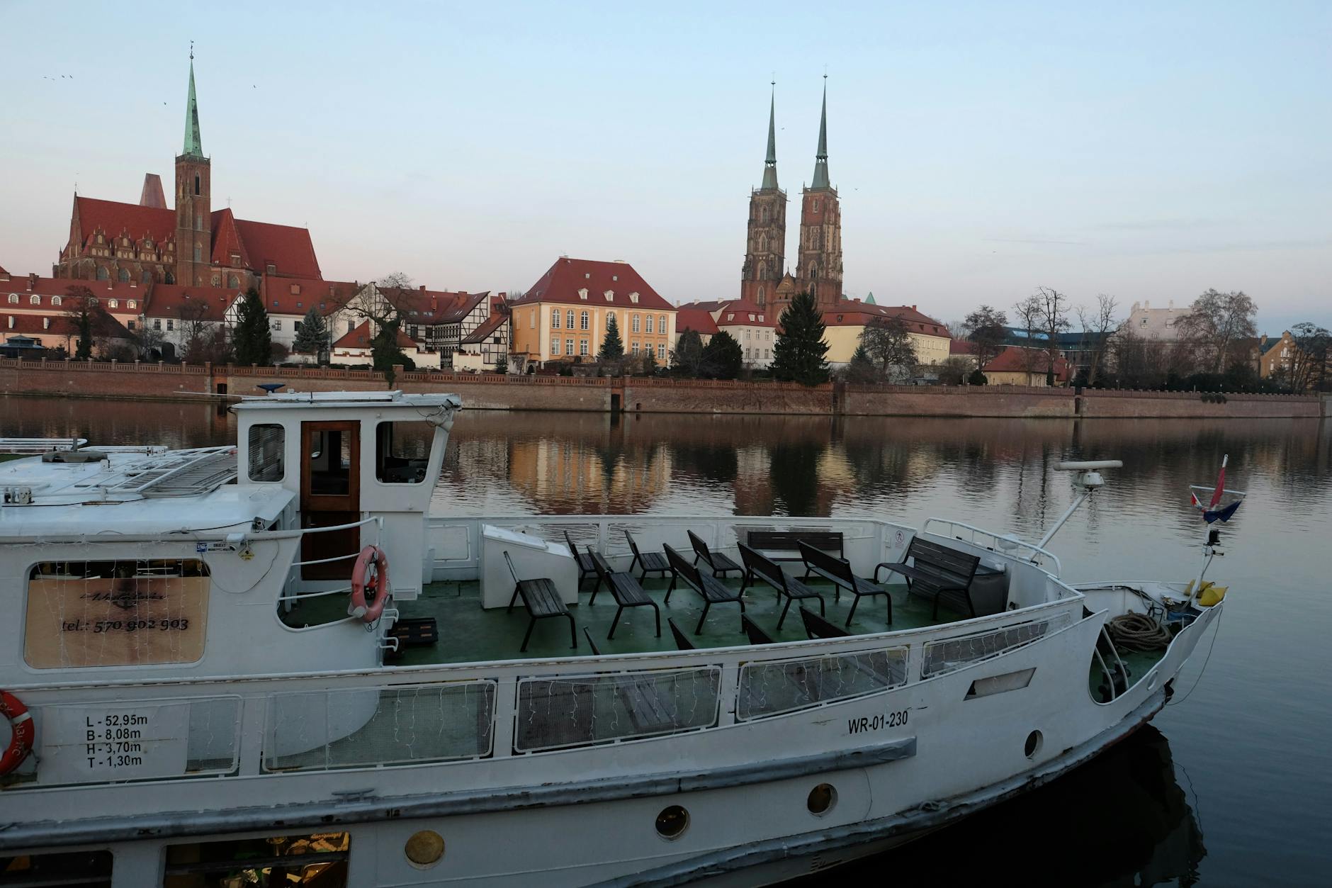Wroclaw Cathedral Island setting for tourist planning.