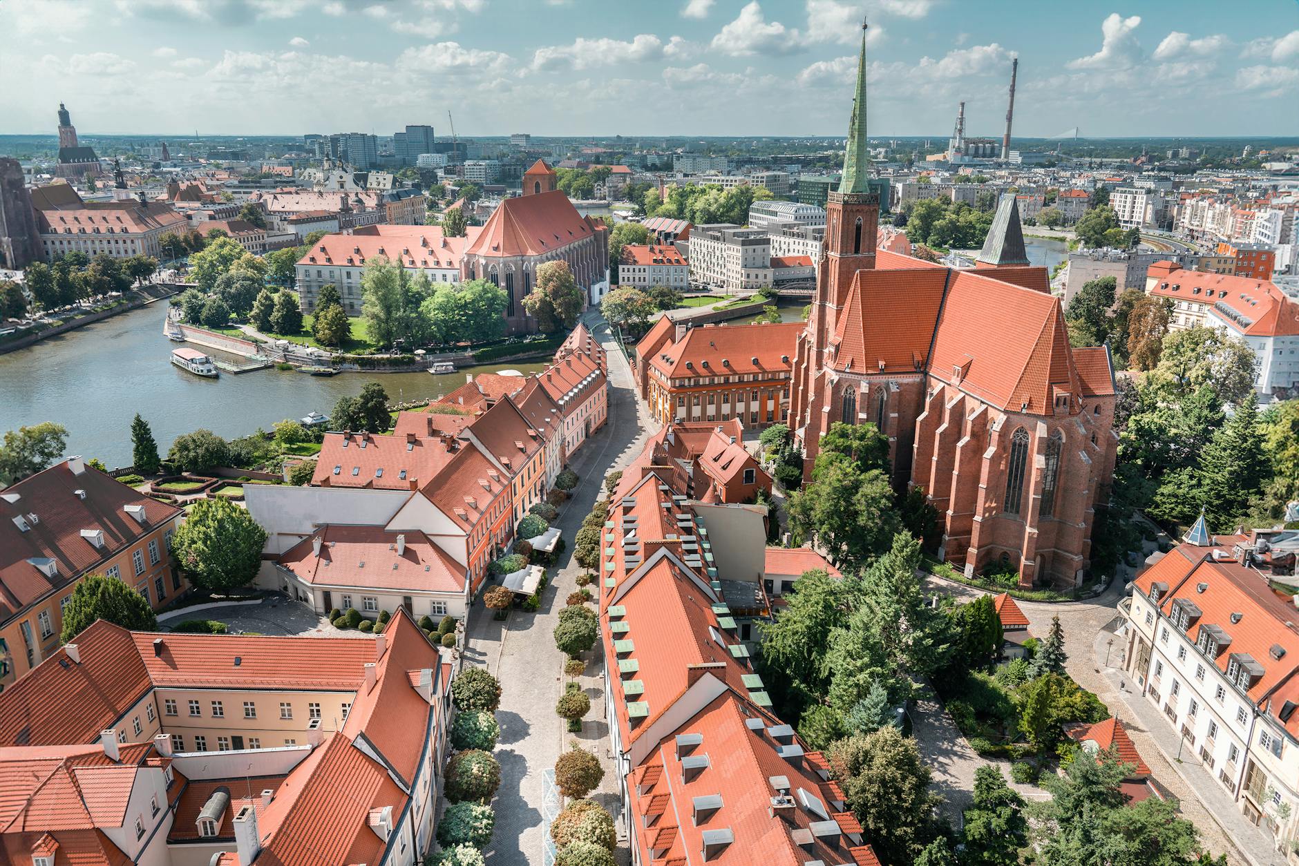 Wroclaw skyline for medical-constraints travel report planning.
