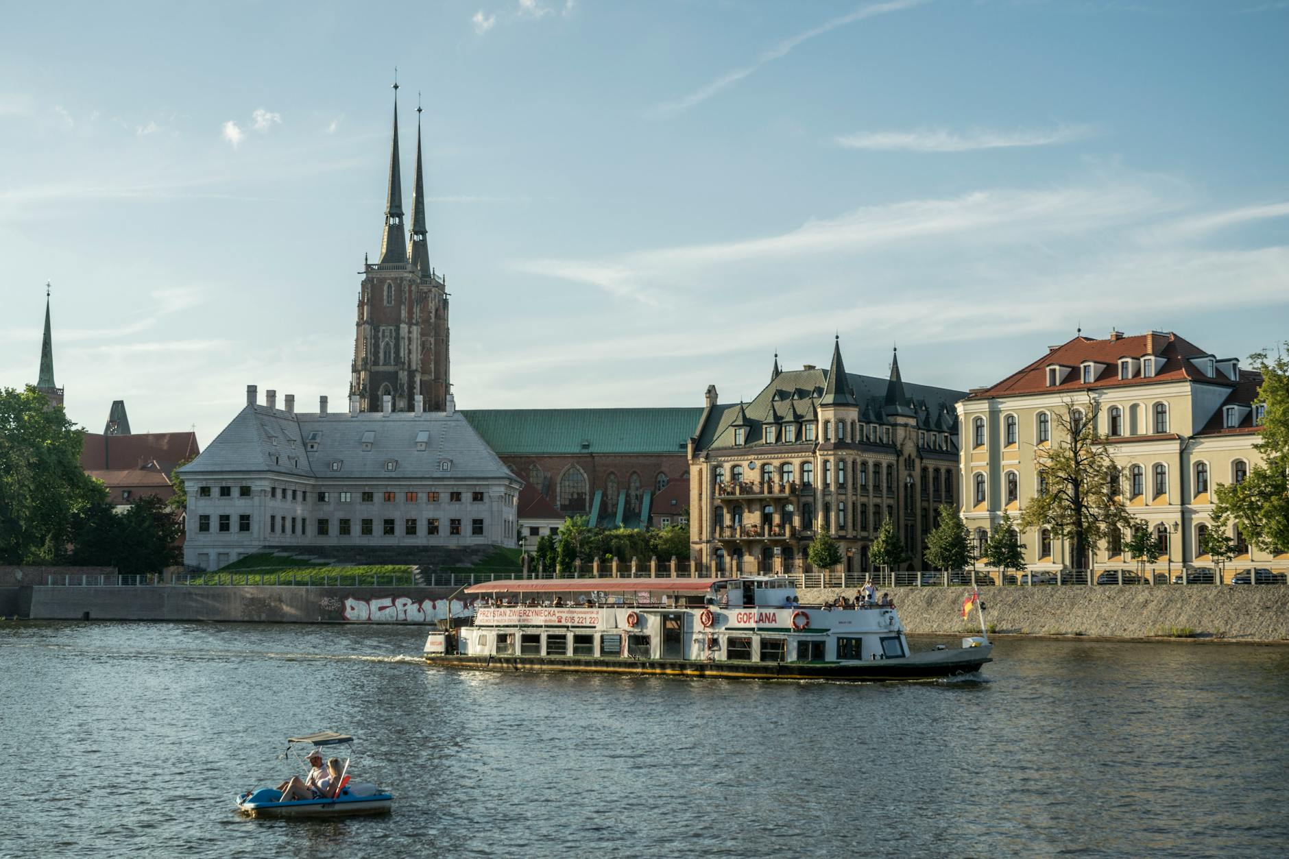 Wroclaw skyline for woman traveler report planning.