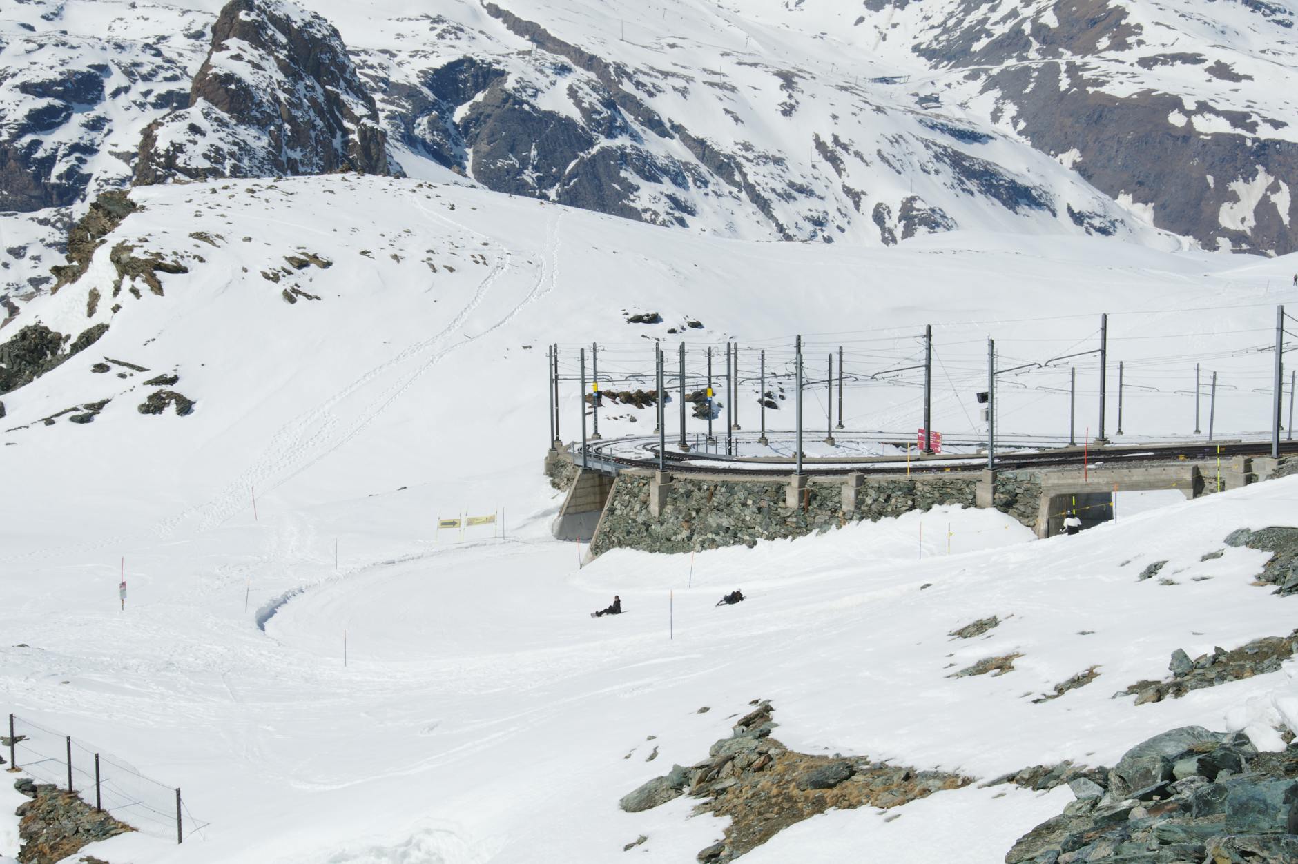 Gornergrat railway through Swiss Alps for Zermatt conference hotel route planning.