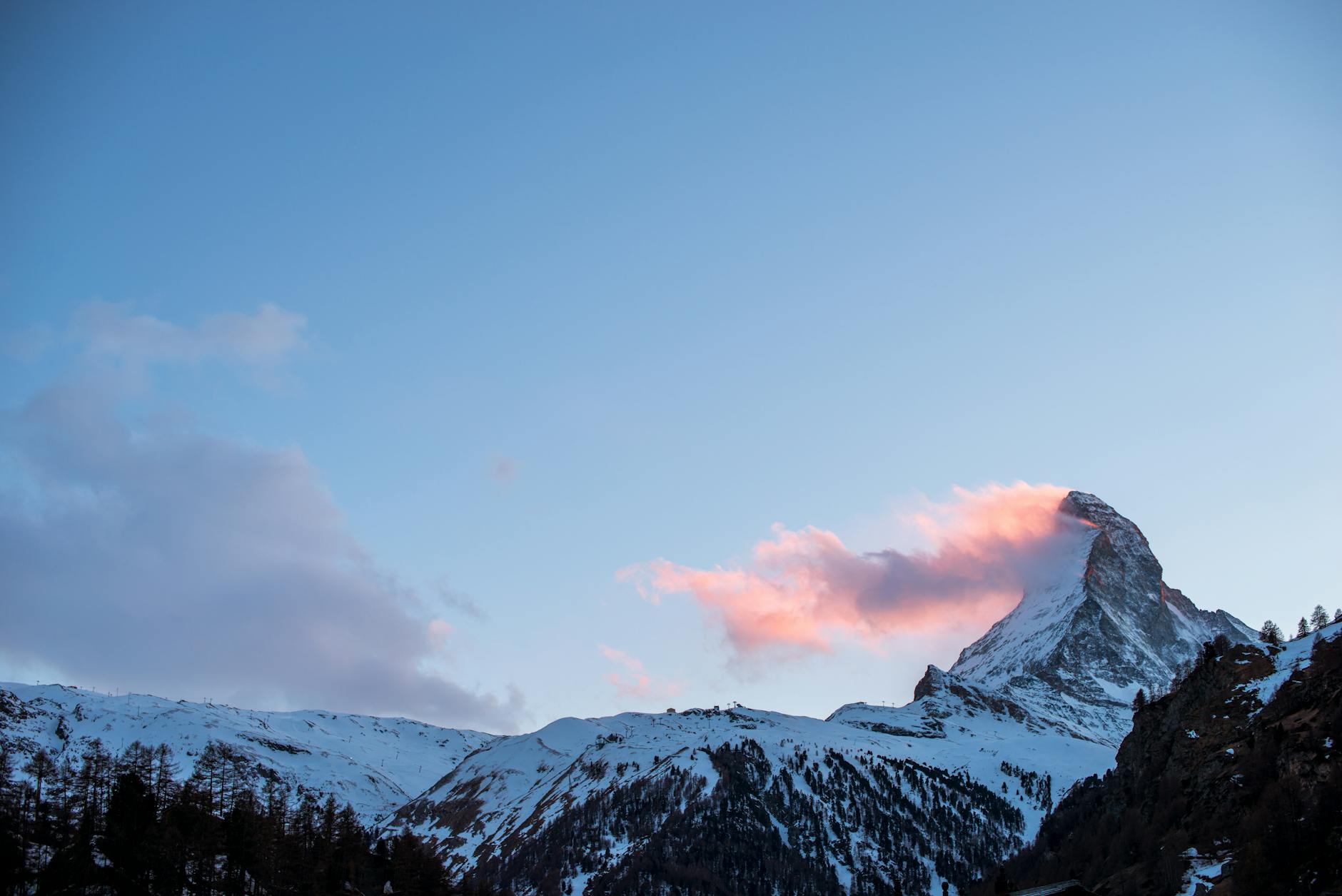 Matterhorn and alpine viewpoint for Zermatt content creator travel report planning.