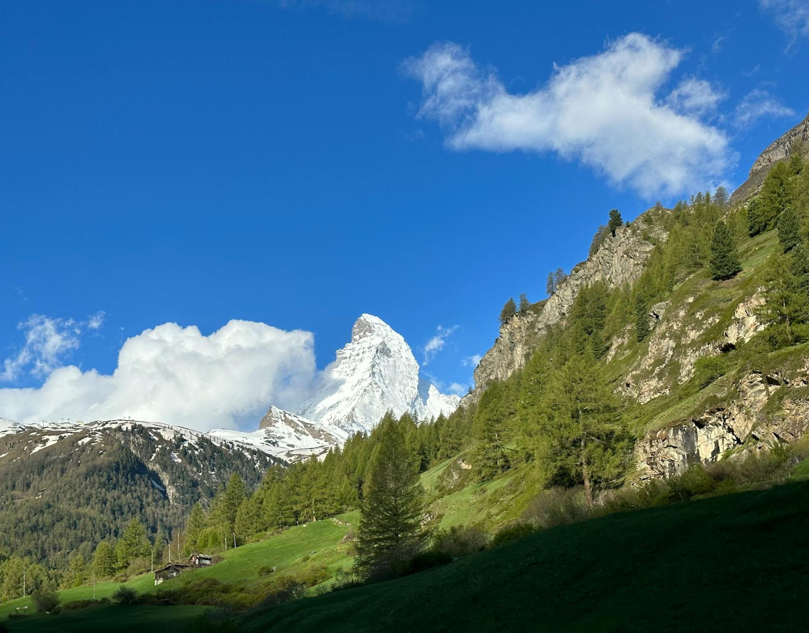 Matterhorn and alpine route for Zermatt cruise extension report planning.