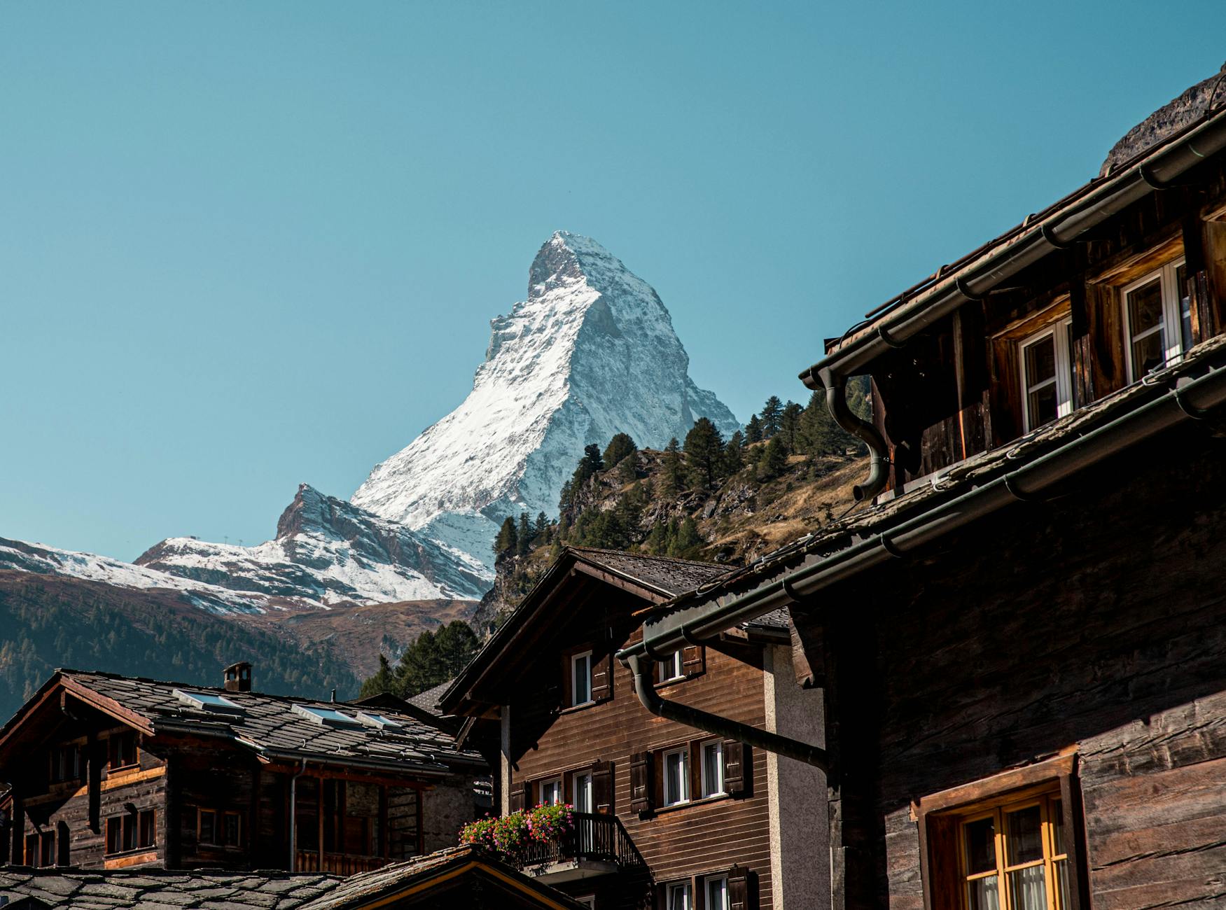 Zermatt village and Matterhorn for car-free arrival planning.