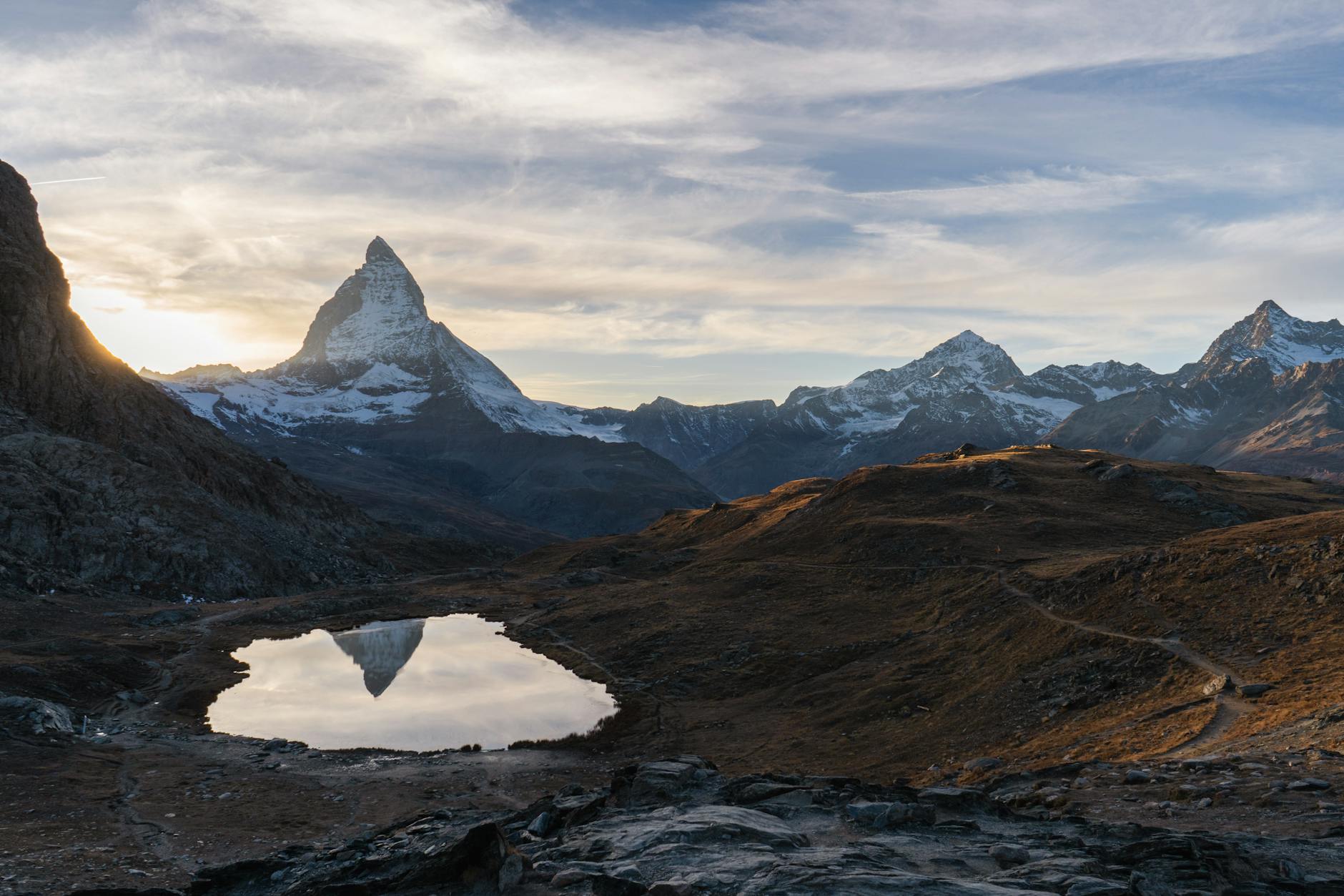Matterhorn and Swiss Alps for Zermatt investor or deal team travel planning.