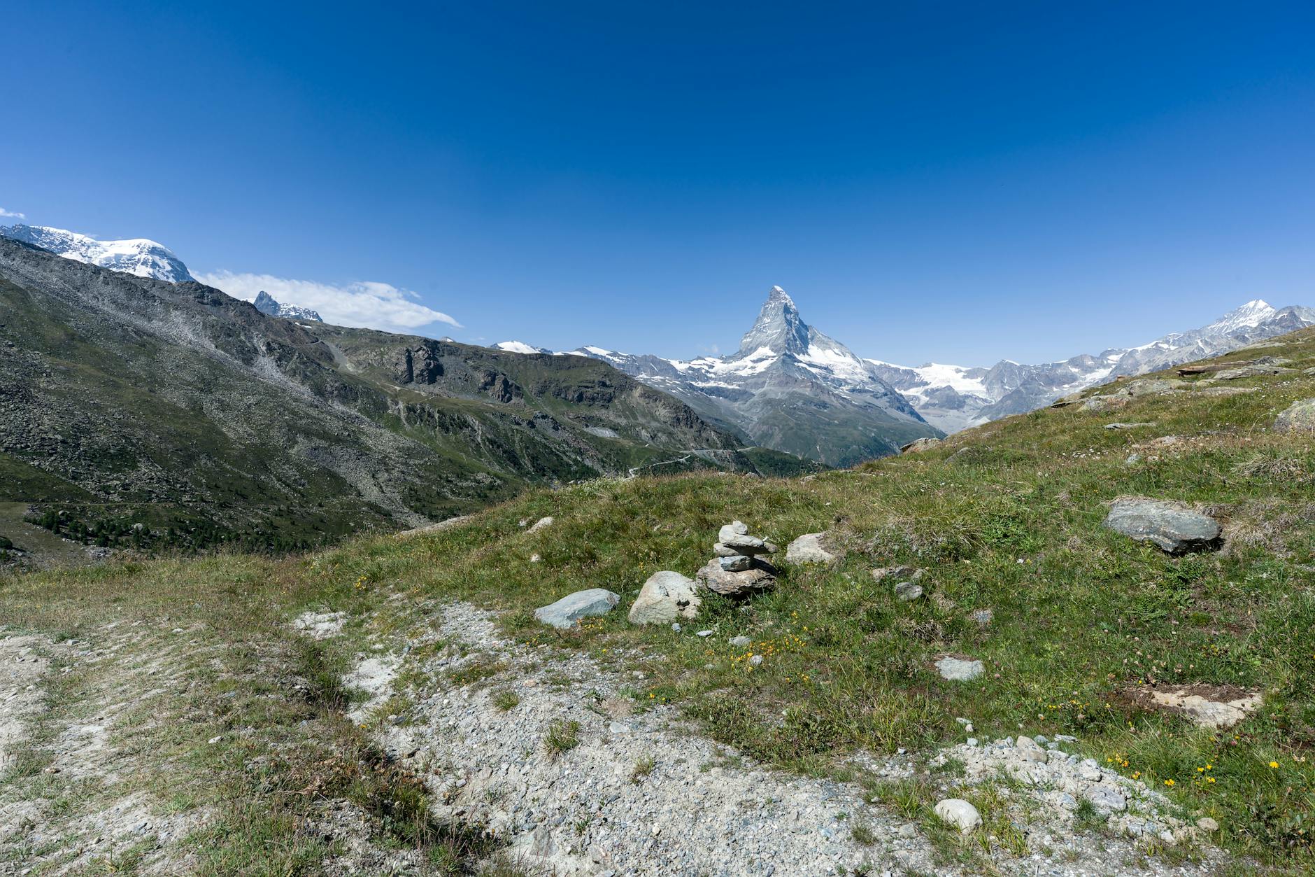 Matterhorn and alpine village for repeat Zermatt hotel planning.