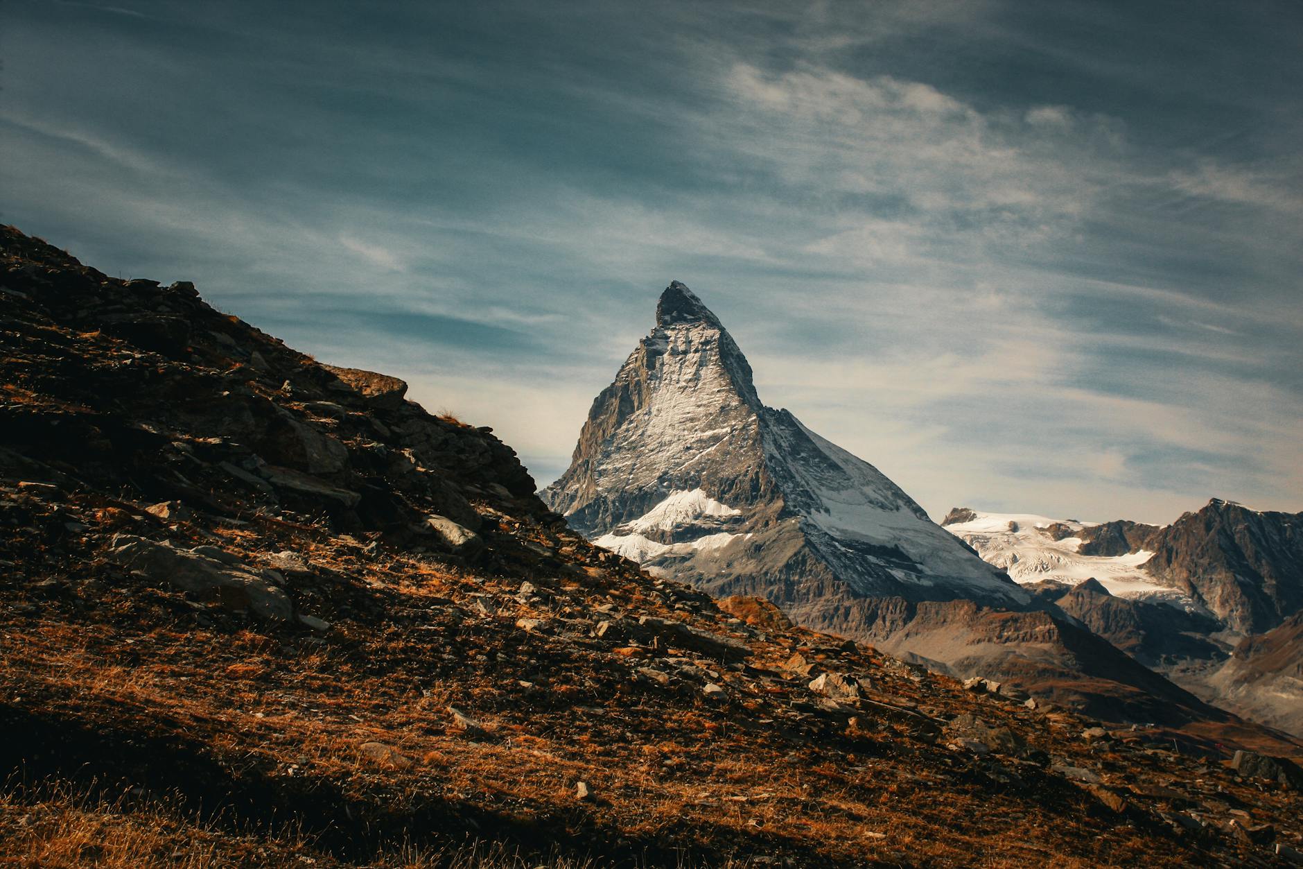 Matterhorn reflection and alpine landscape for student weather planning.