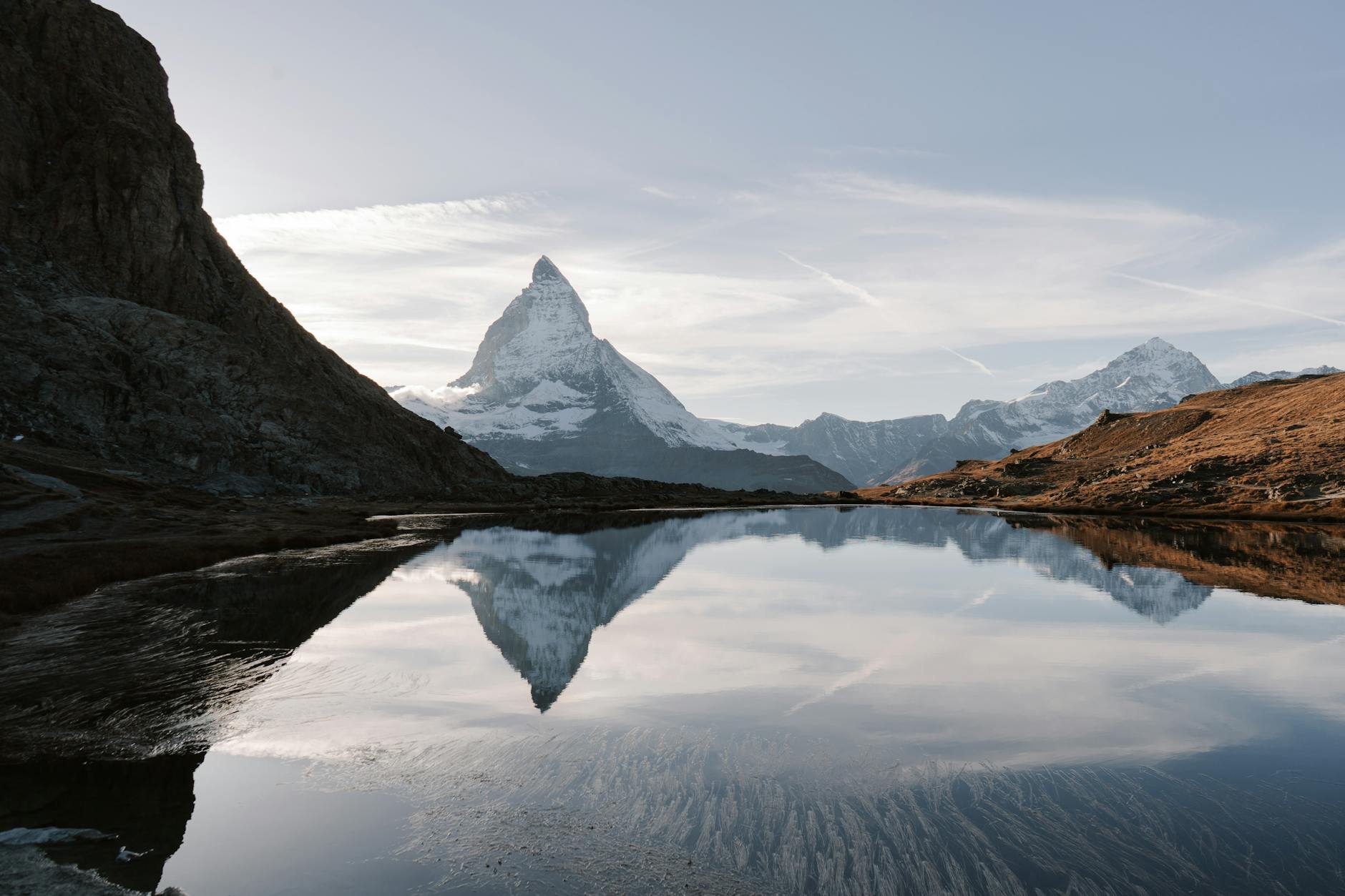 Matterhorn and alpine scene for Zermatt trade-show report planning.