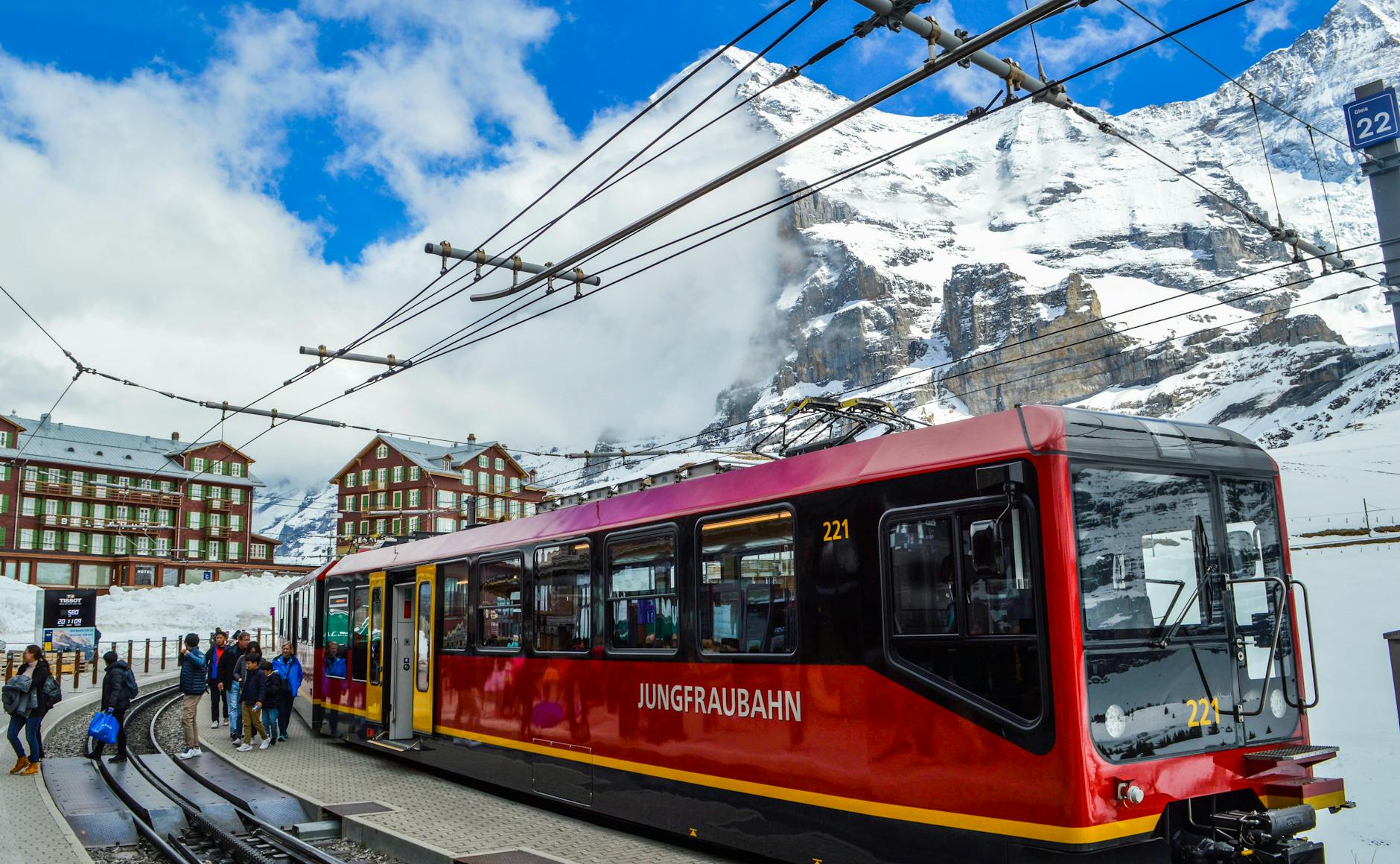 Zermatt mountain rail route for transit or stopover report planning.