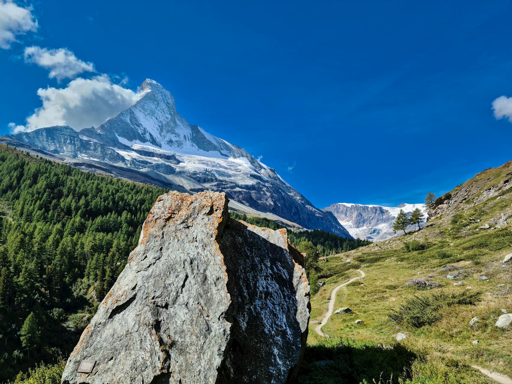 Matterhorn valley view for Zermatt rail and energy planning.