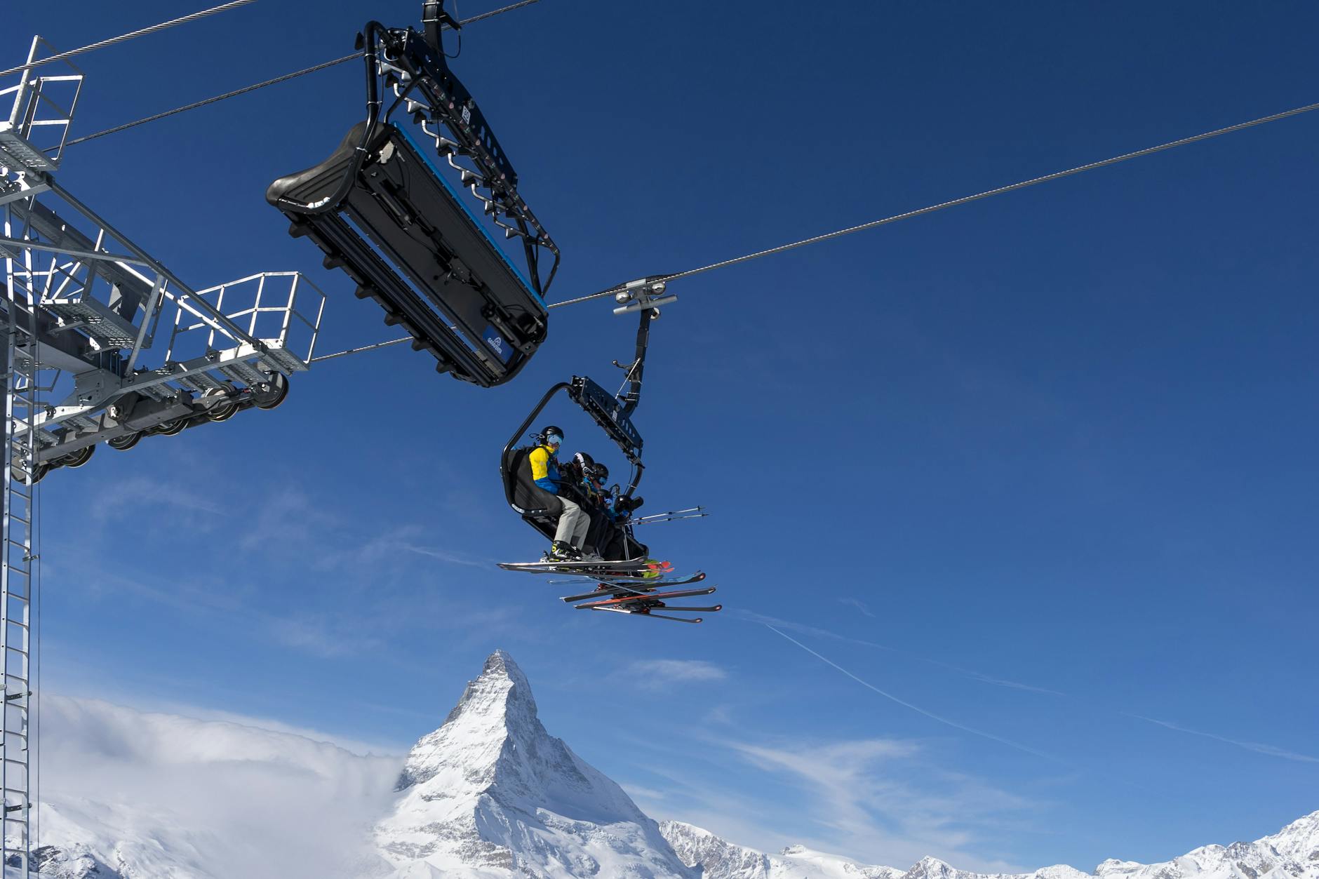 Matterhorn and alpine slopes for Zermatt mobility route planning.