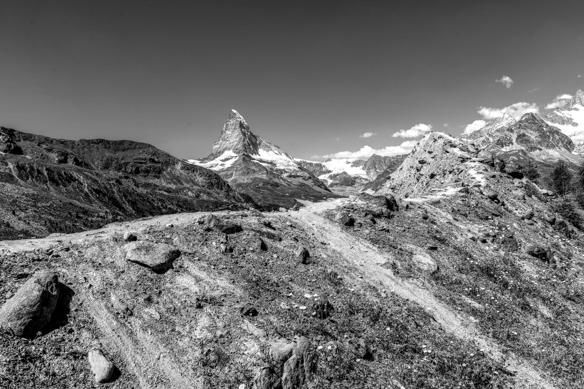 Zermatt alpine landscape for snow and slope mobility planning.