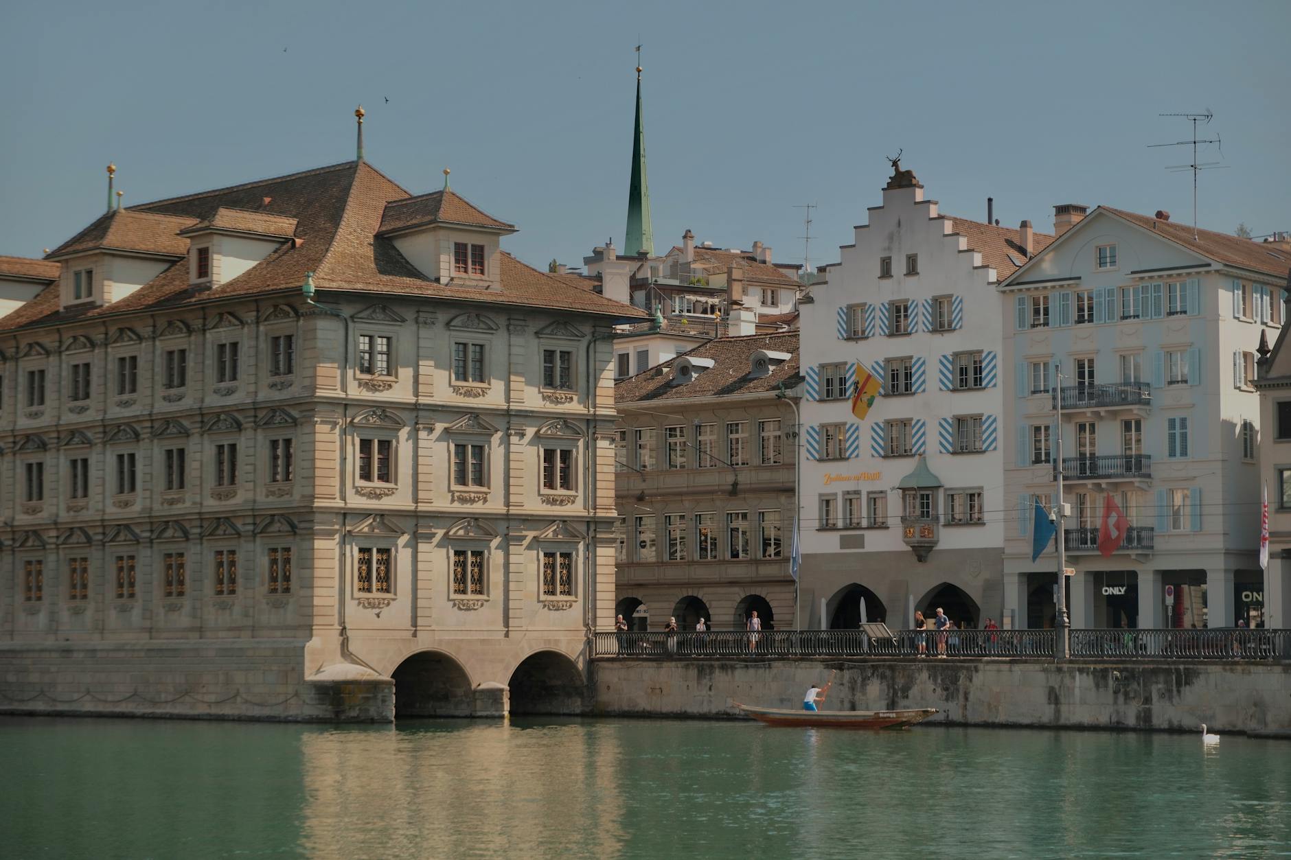 Zurich riverfront and academic city context for daily conference movement.