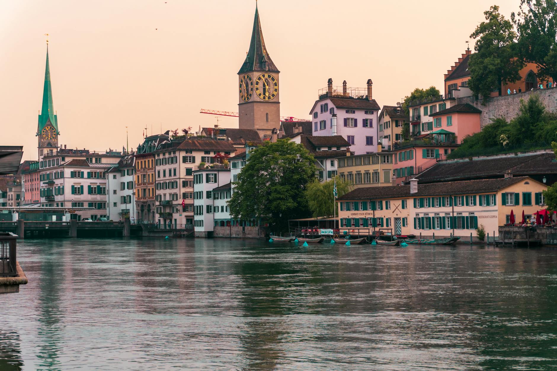 Zurich Limmat riverfront context for compact consultant recovery time.