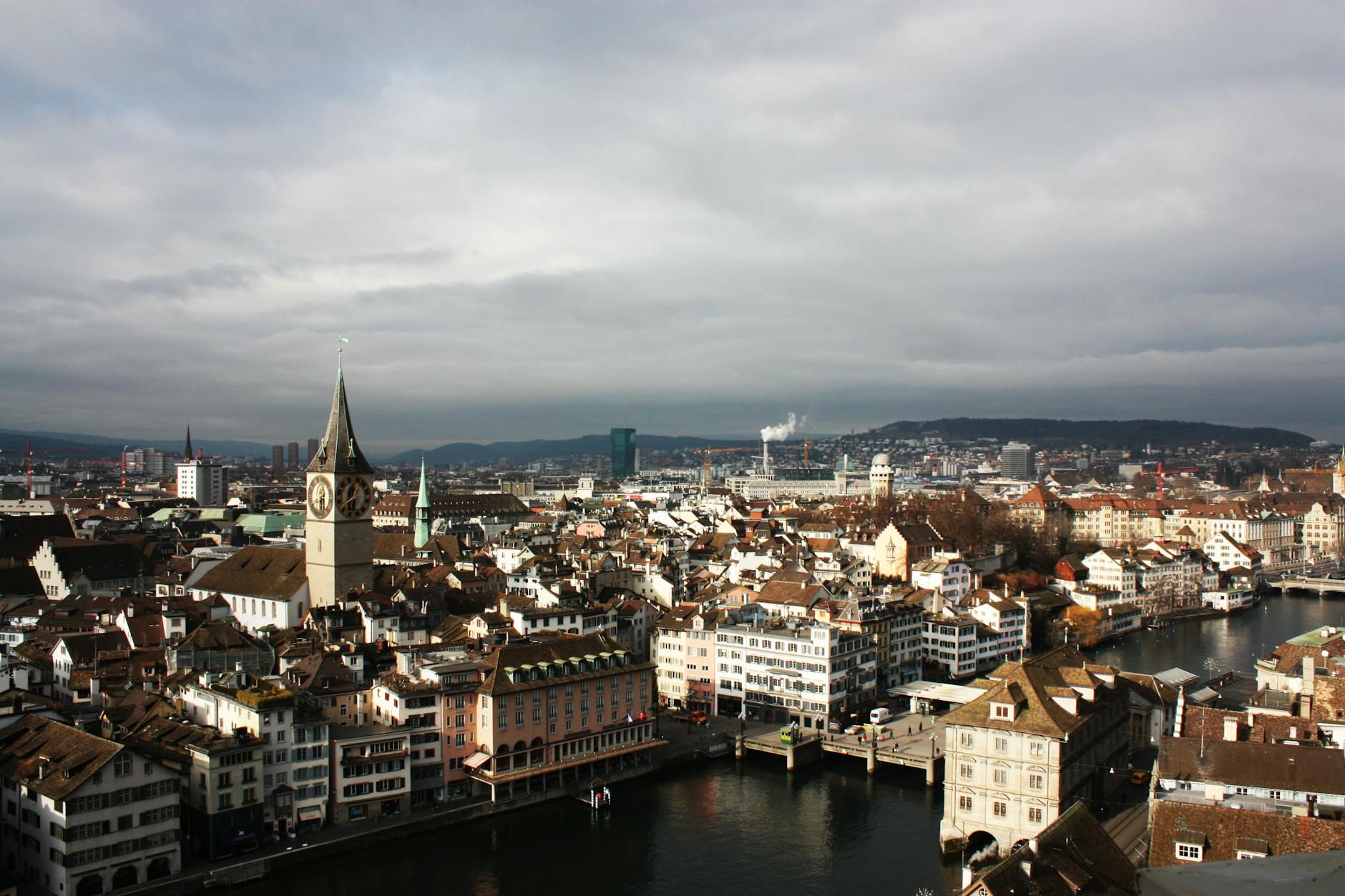 Zurich aerial city view context for consultant hotel geography.