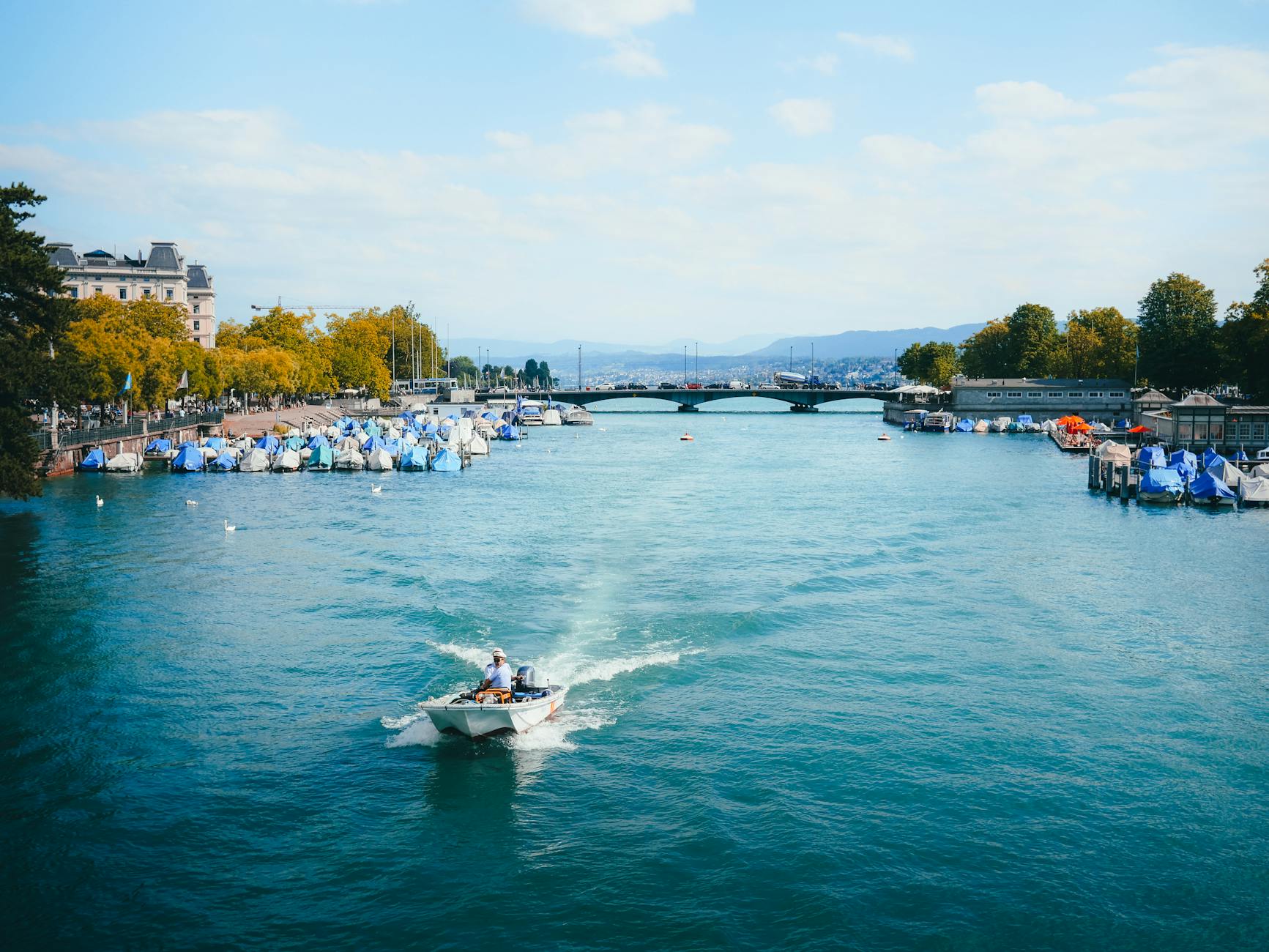 Lake Zurich boat scene context for creator edit and publish planning.