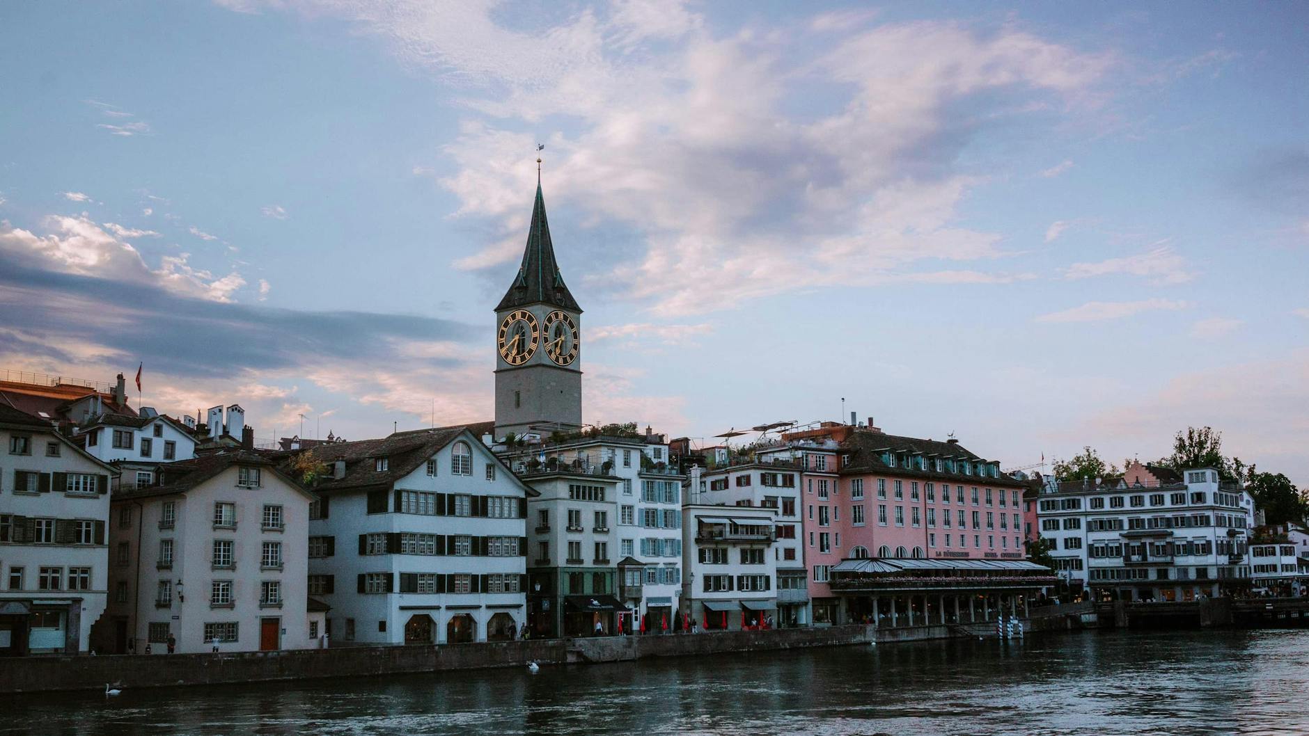 Zurich waterfront and St. Peter's Church context for scenic first-trip choices.