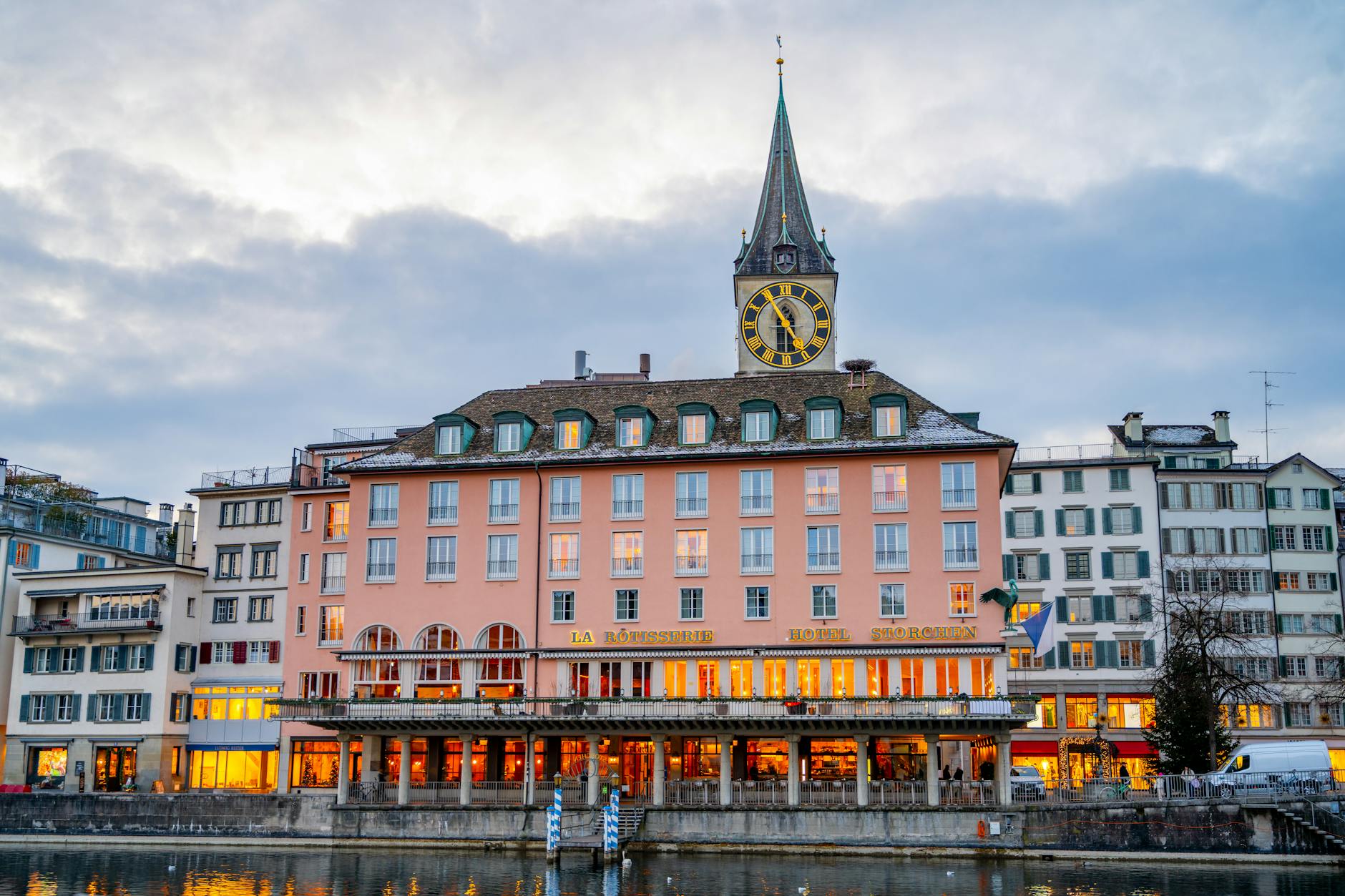 Zurich waterfront architecture context for luxury hotel placement.