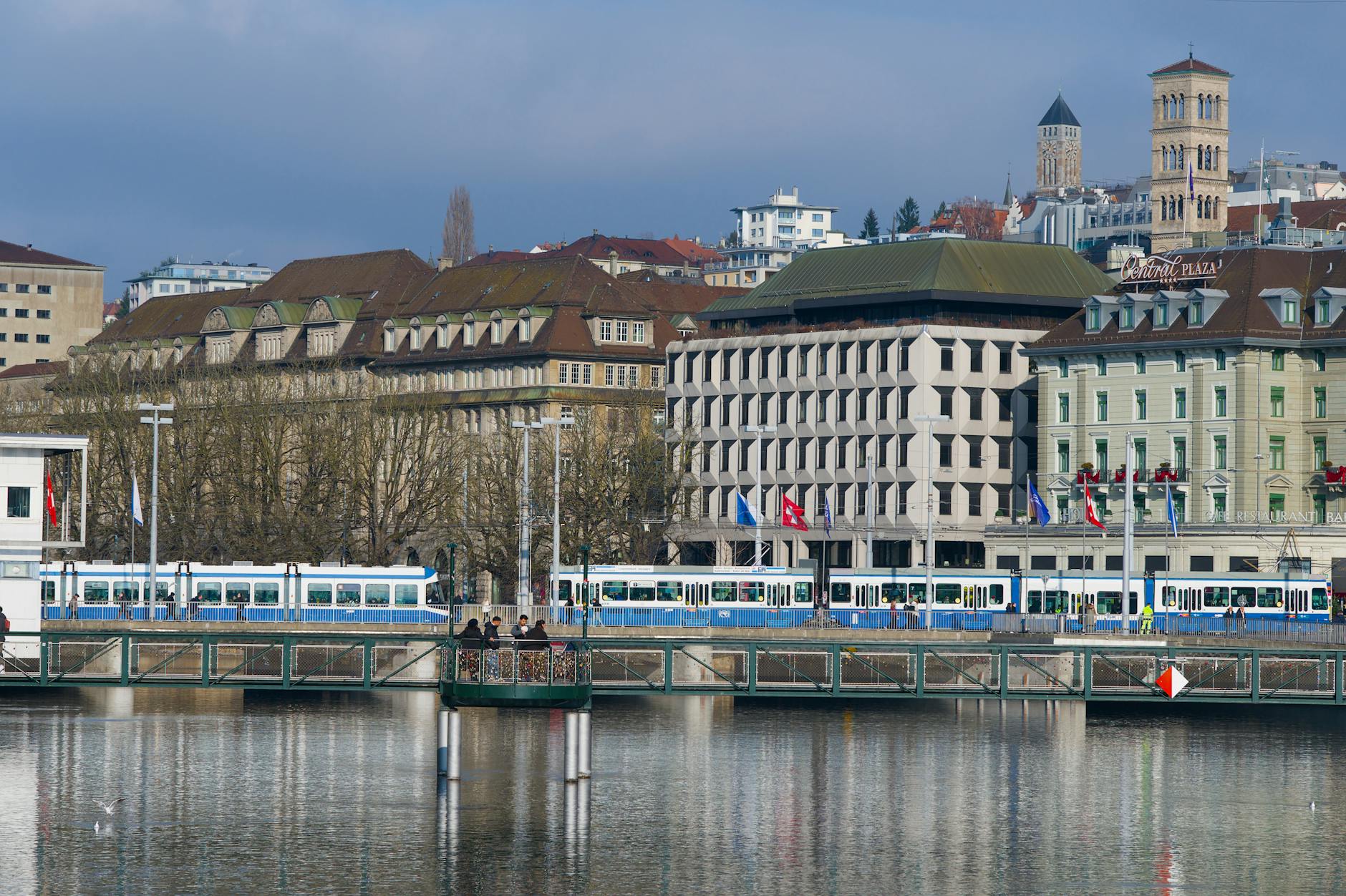 Zurich tram and river view context for repeat leisure travel report planning.