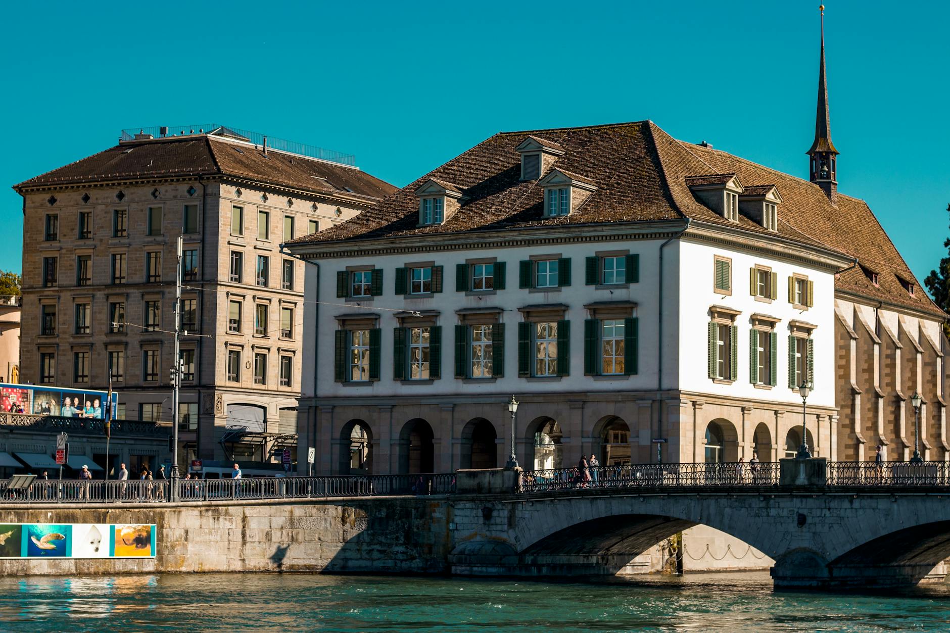 Zurich waterfront architecture context for solo meal planning.