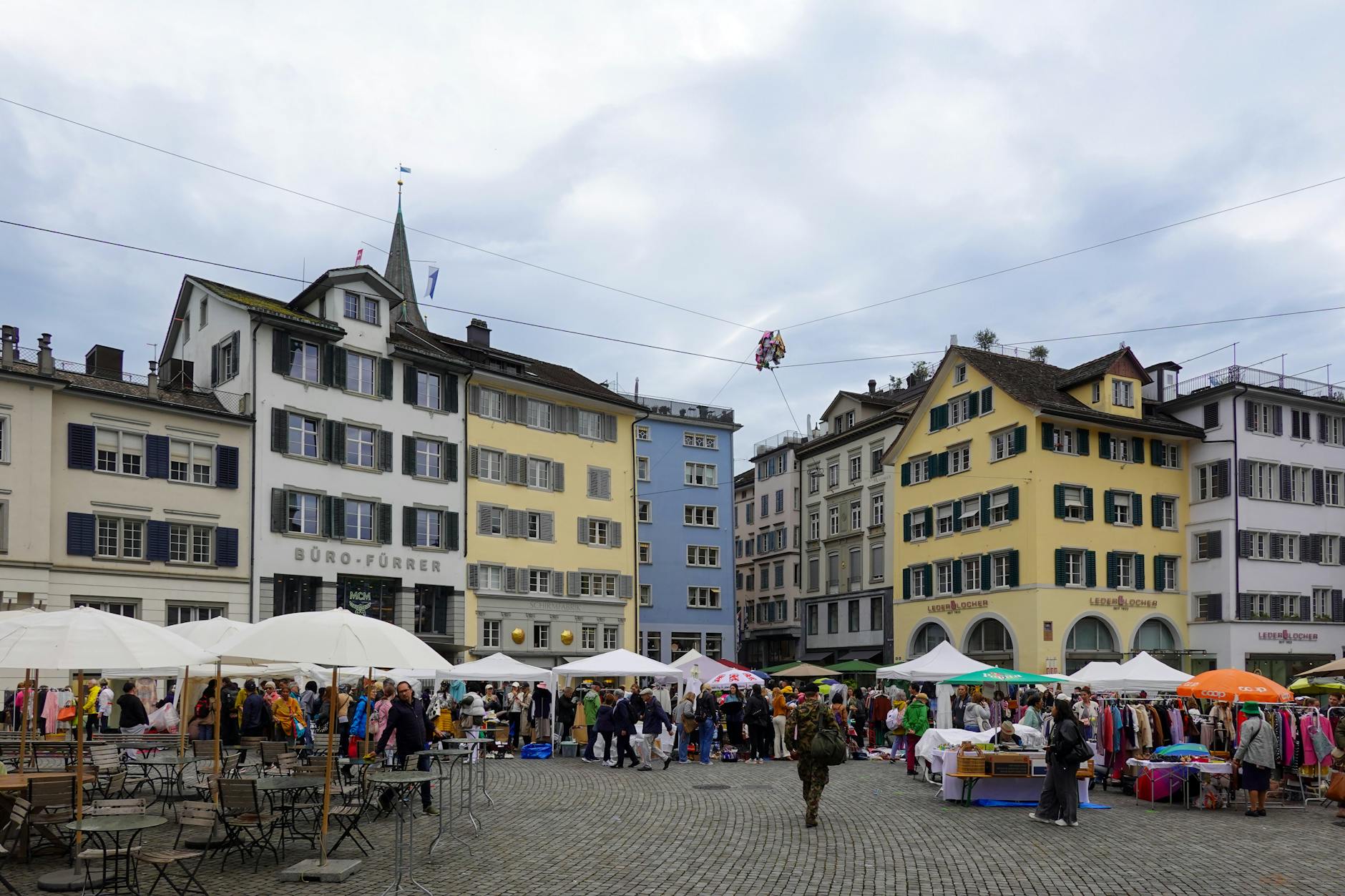 Zurich old-town market context for solo travel cost planning.