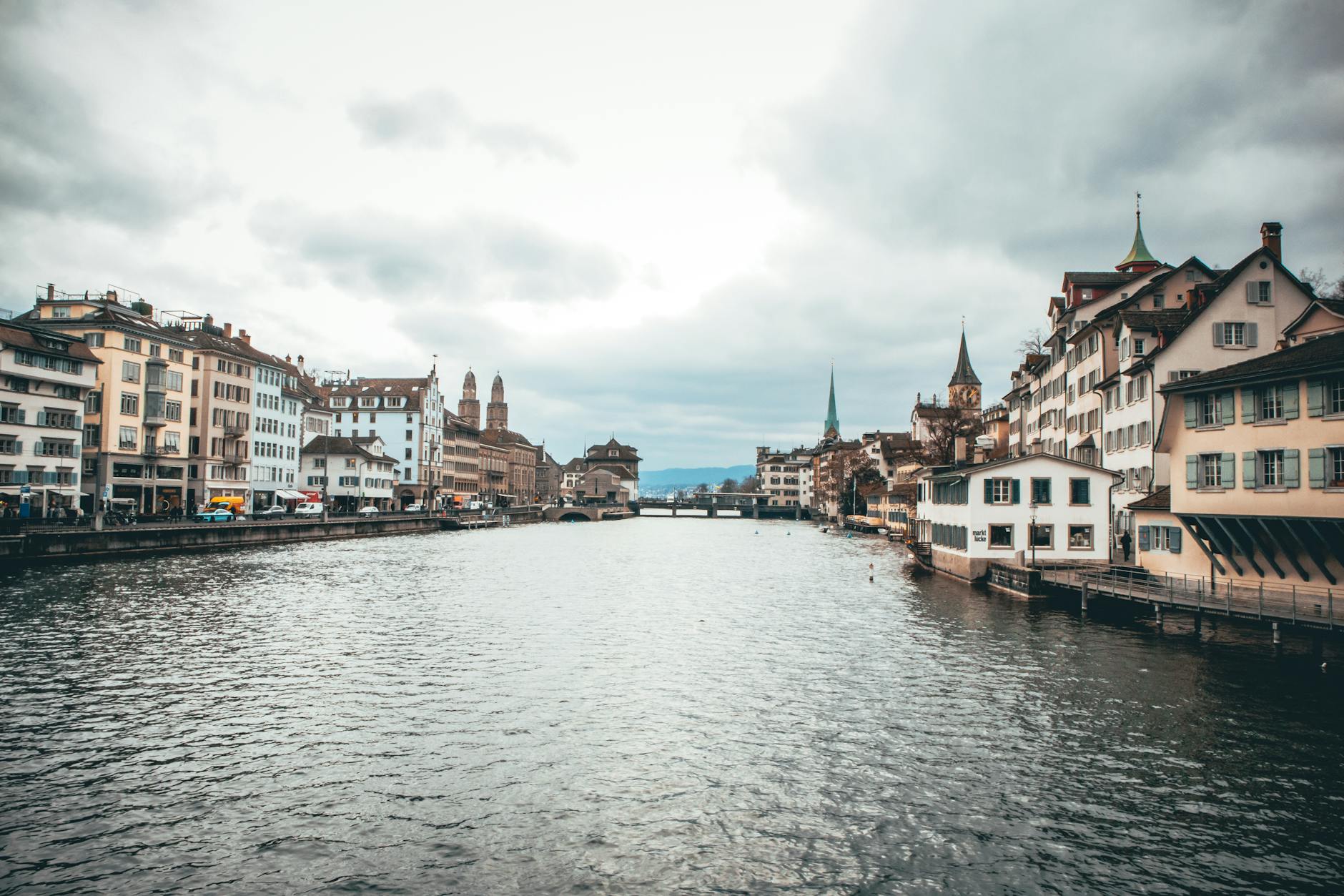 Zurich riverside context for woman traveler planning.