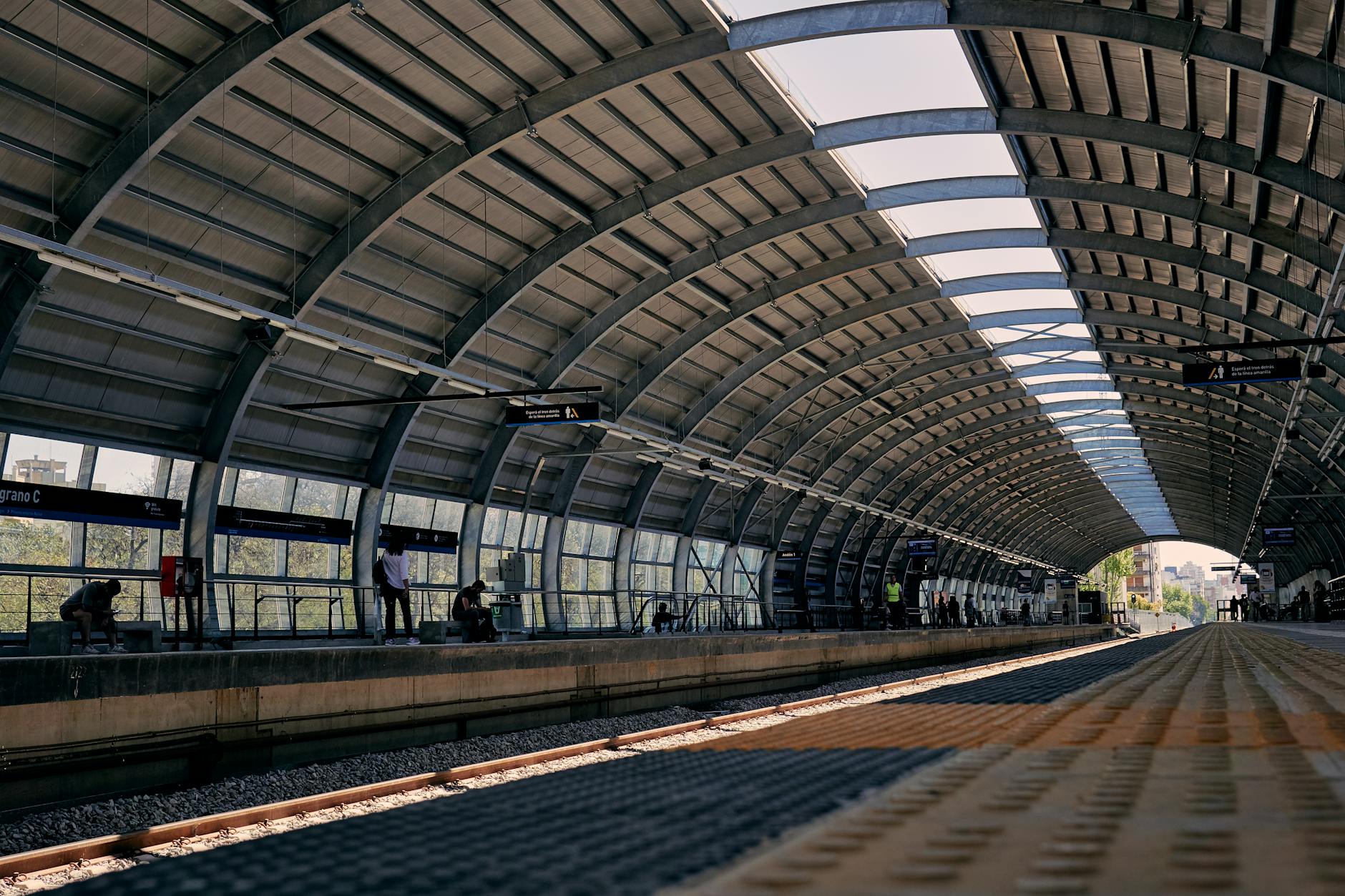 Modern rail platform illustrating premium regional rail travel.