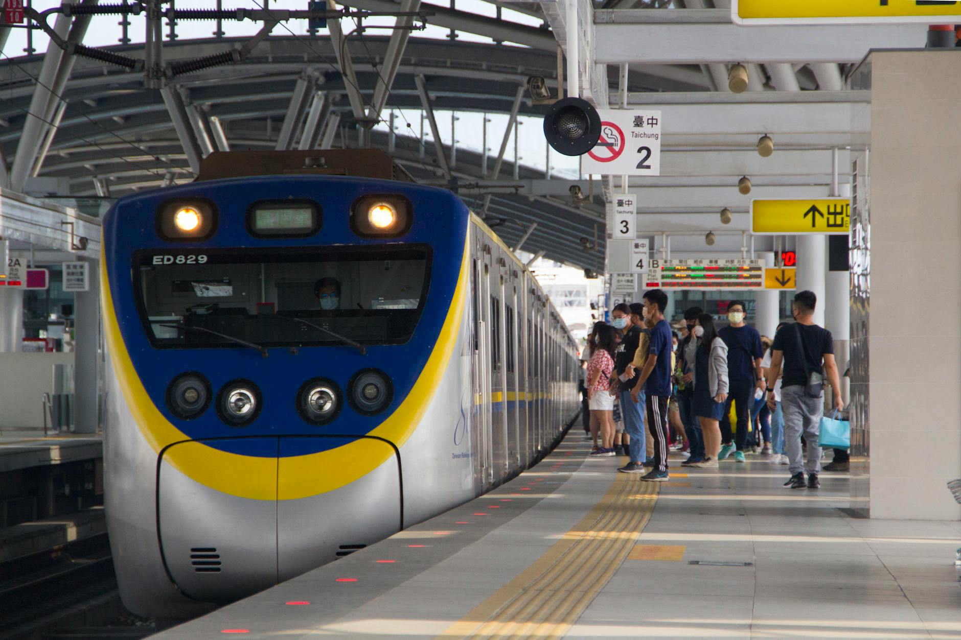 Taiwan train serving east-coast rail travel.