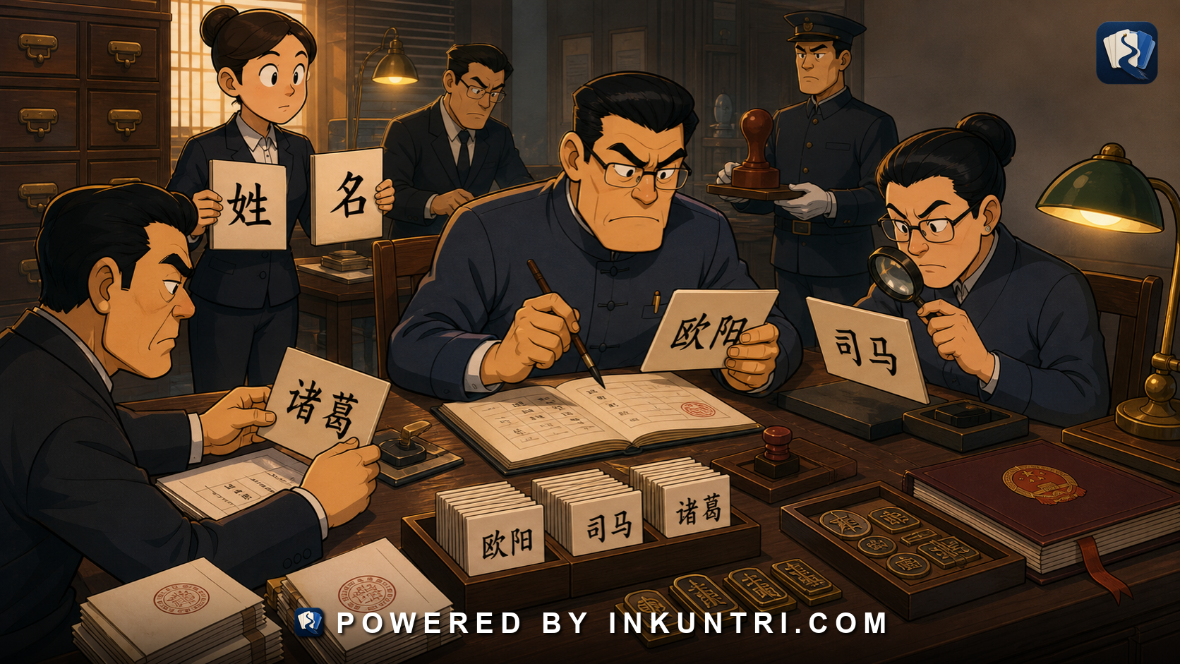 Illustration for Chinese Names on Paper: Characters, Generational Names, and Formal Order.