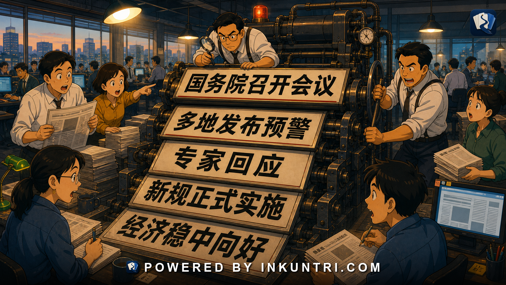 Illustration for The Typography of Chinese News Headlines.