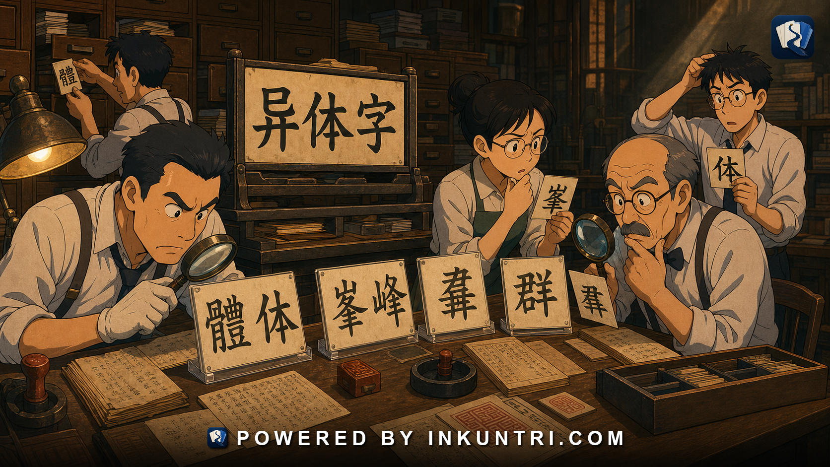 Illustration for Variant Characters, 异体字, and What Learners Meet in Names and Archives.