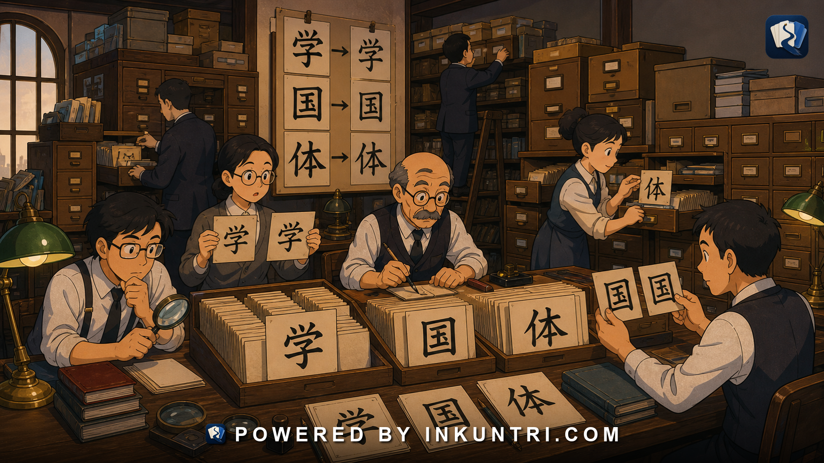 Illustration for Shinjitai vs Kyūjitai: Japanese Character Reform in Practice.