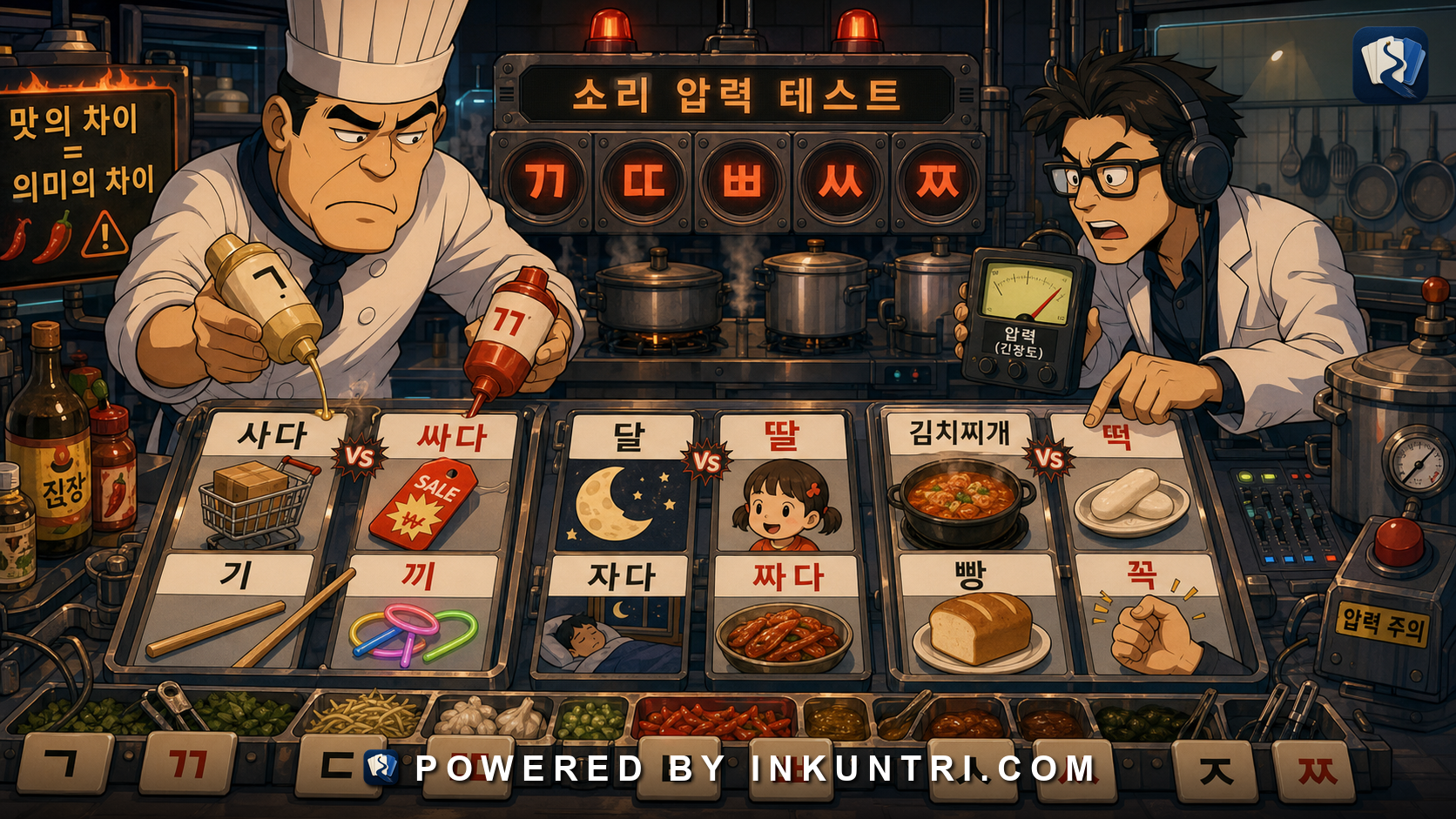Illustration for Double Consonants in Hangul: Spelling, Sound, and Meaning.